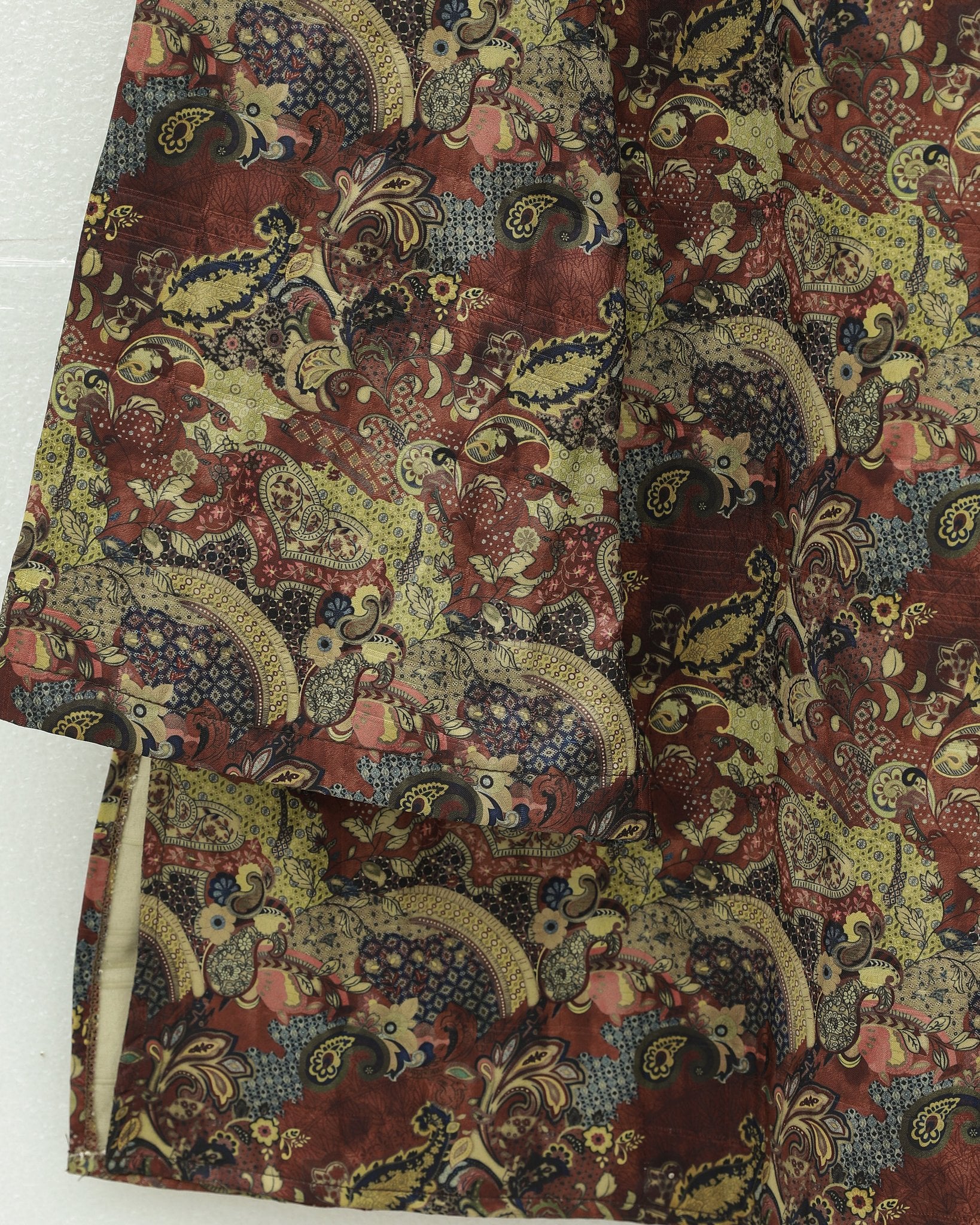 Paisley Print Tunik with Trousers - Burgundy and Navy - Podyumplus - by Peralane - photo 8