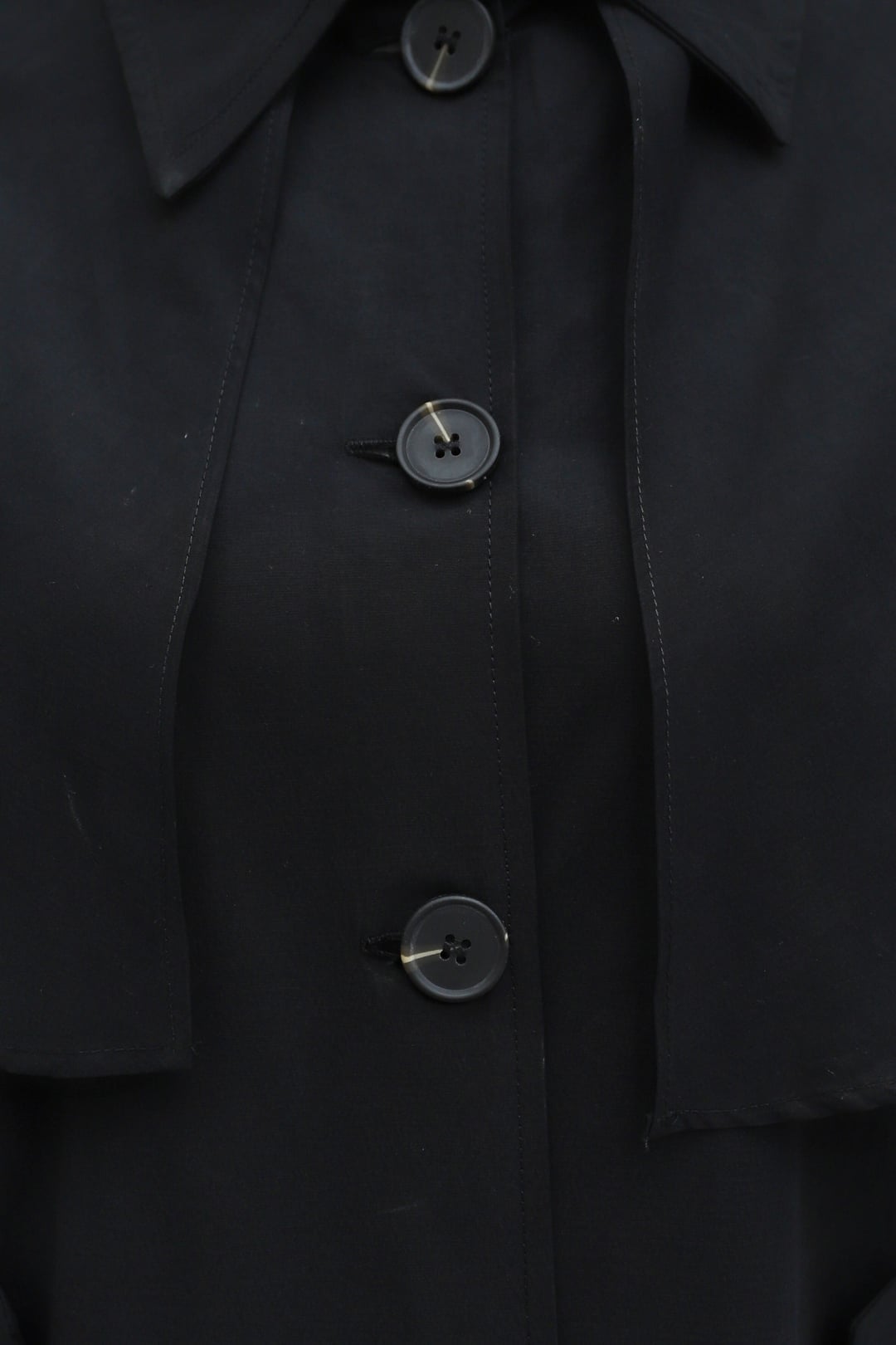 Women's Black Cape Detail Buttoned Lined Jacket - Podyumplus - by Peralane - photo 7