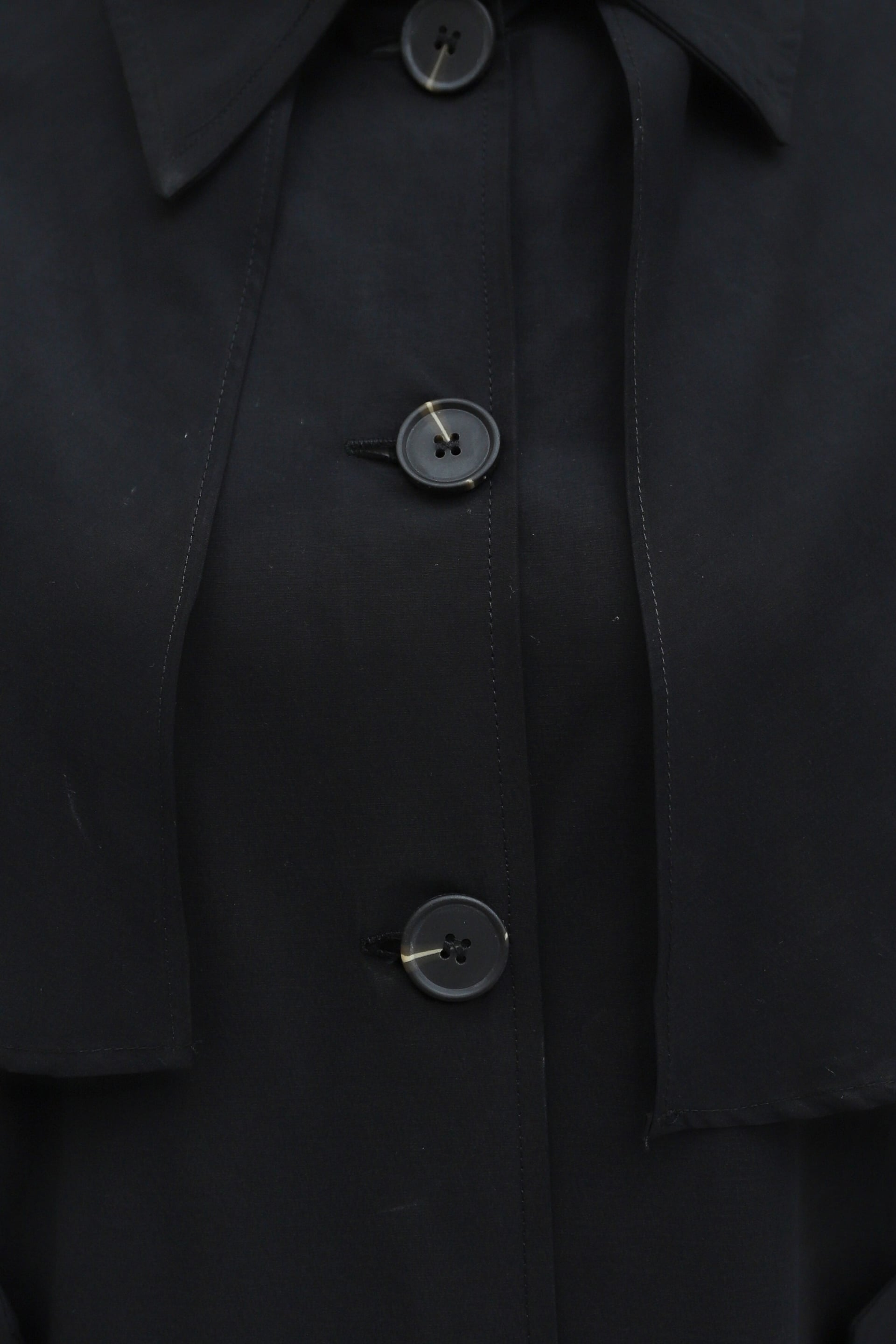 Women's Black Cape Detail Buttoned Lined Jacket - Podyumplus - by Peralane - photo 7