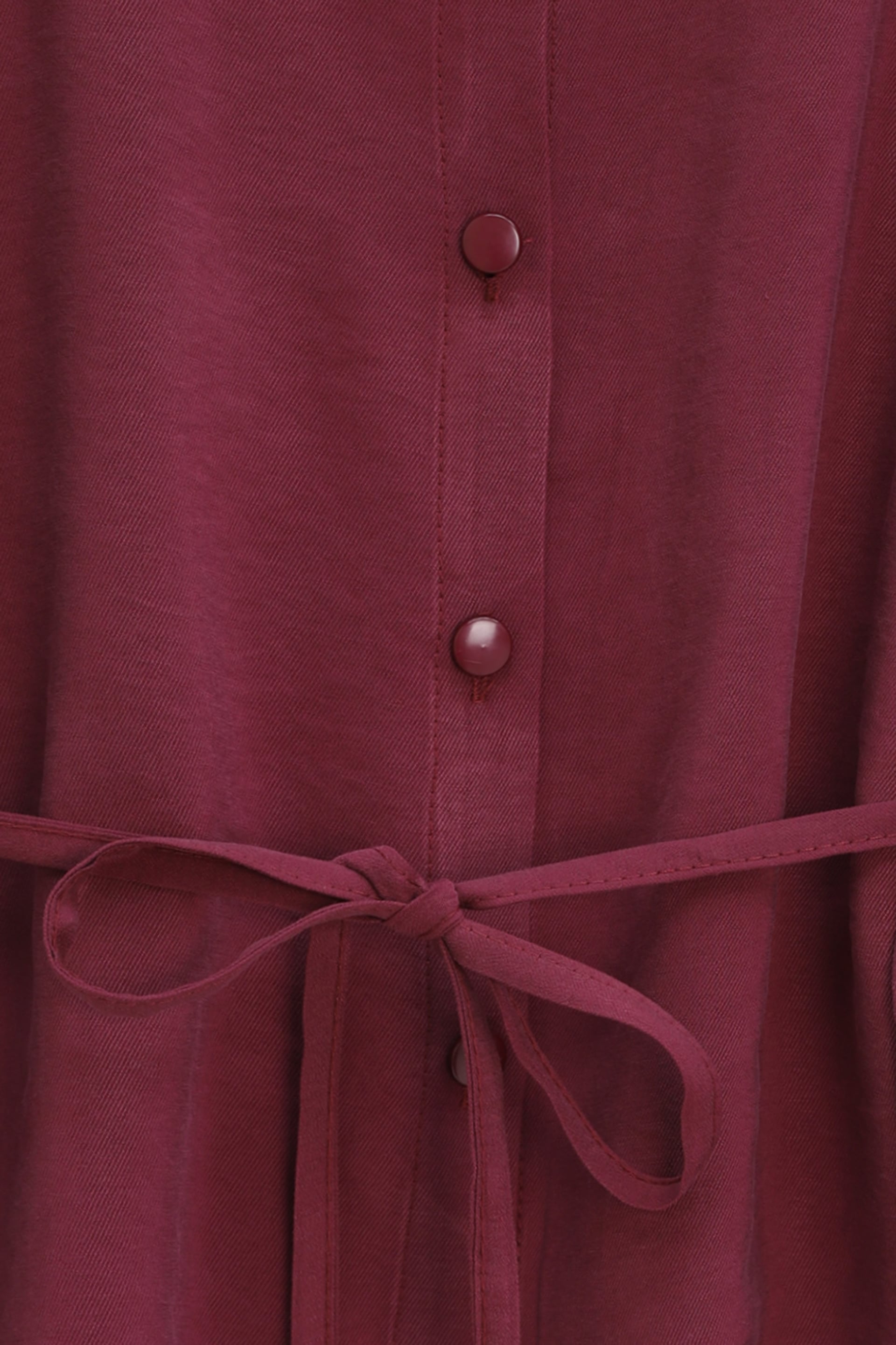 Burgundy Floral Sleeve and Hem Tie-Waist Modal Shirt and Skirt Two-Piece Set - Podyumplus - by Peralane - photo 8