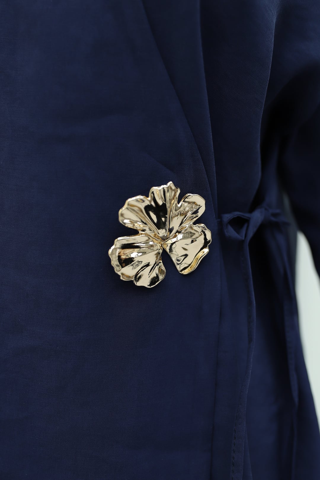 Side Wrap Modal Tunic with Buckle Detail - Navy - Podyumplus - by Peralane - photo 7