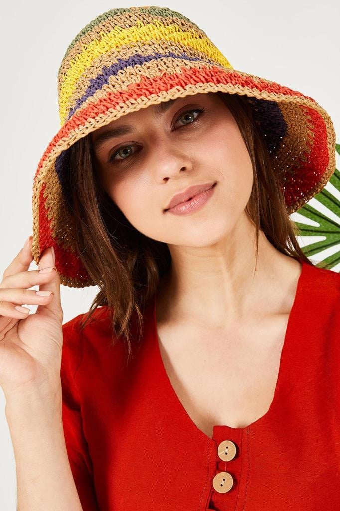 Mink Colored Braided Straw Hat - Nesvay - by Peralane - photo 2