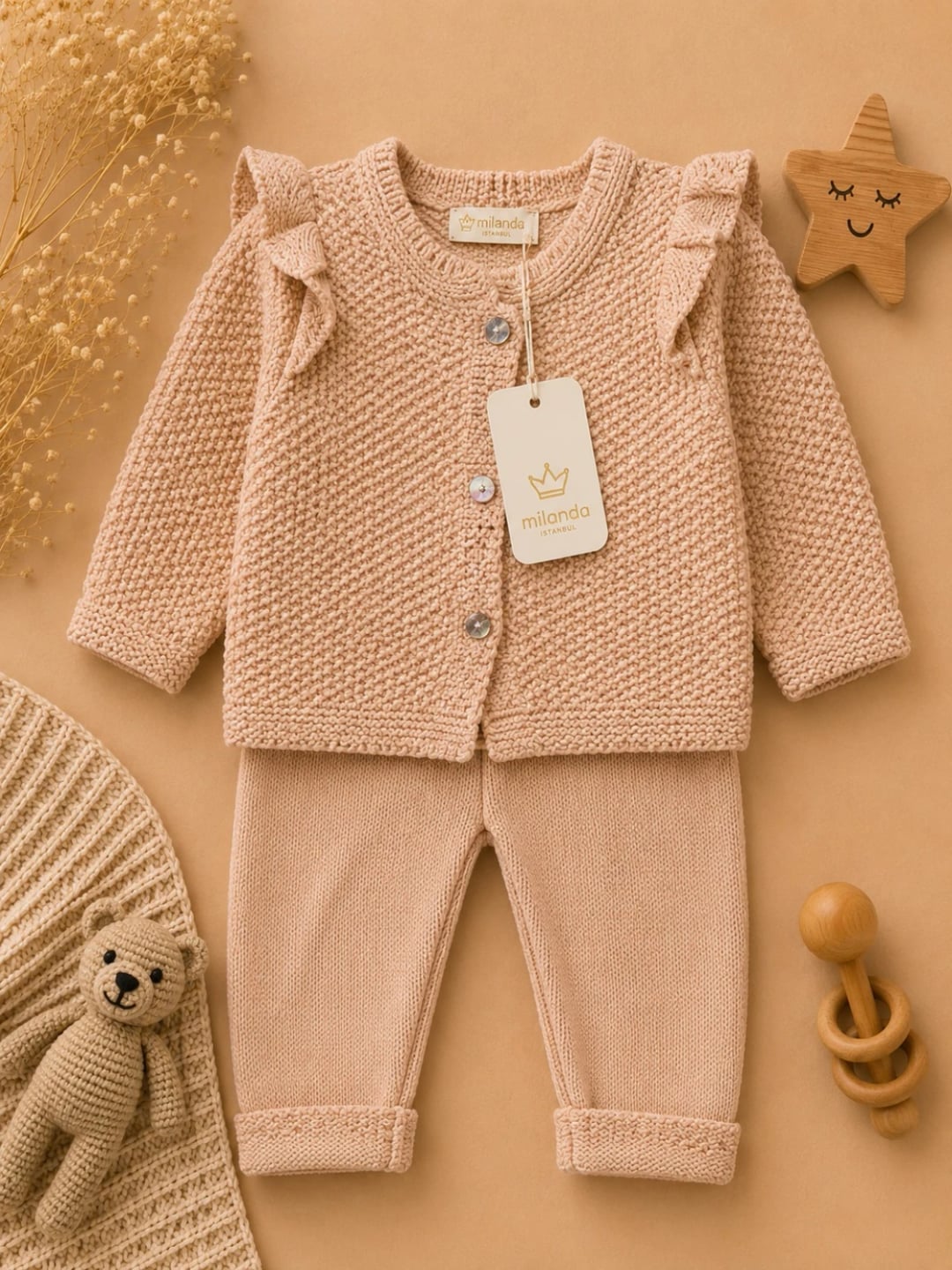 2-Piece Knitted Baby Set - 1186 - Has Bereket - by Peralane