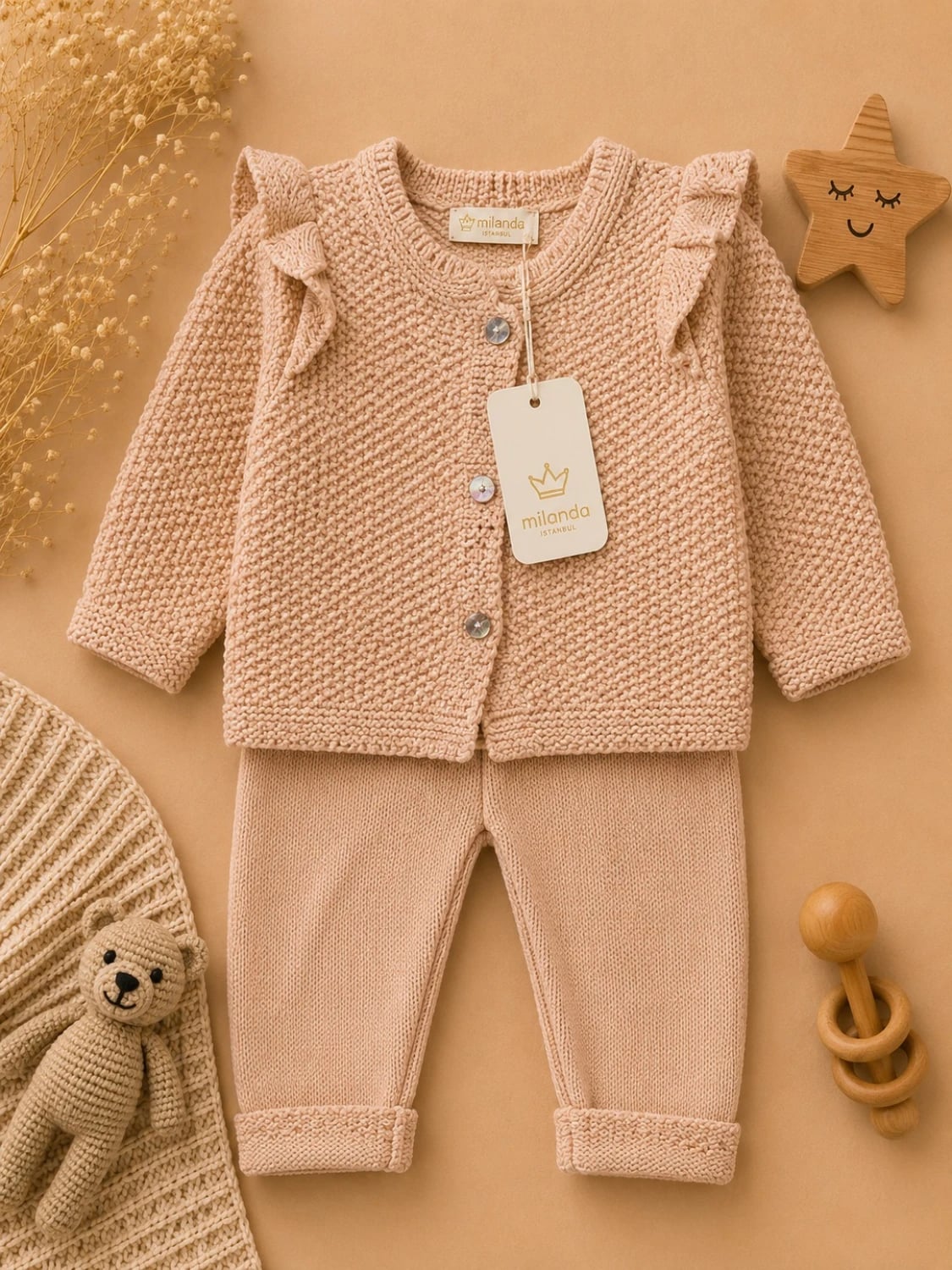 2-Piece Knitted Baby Set - 1186 - Has Bereket - by Peralane