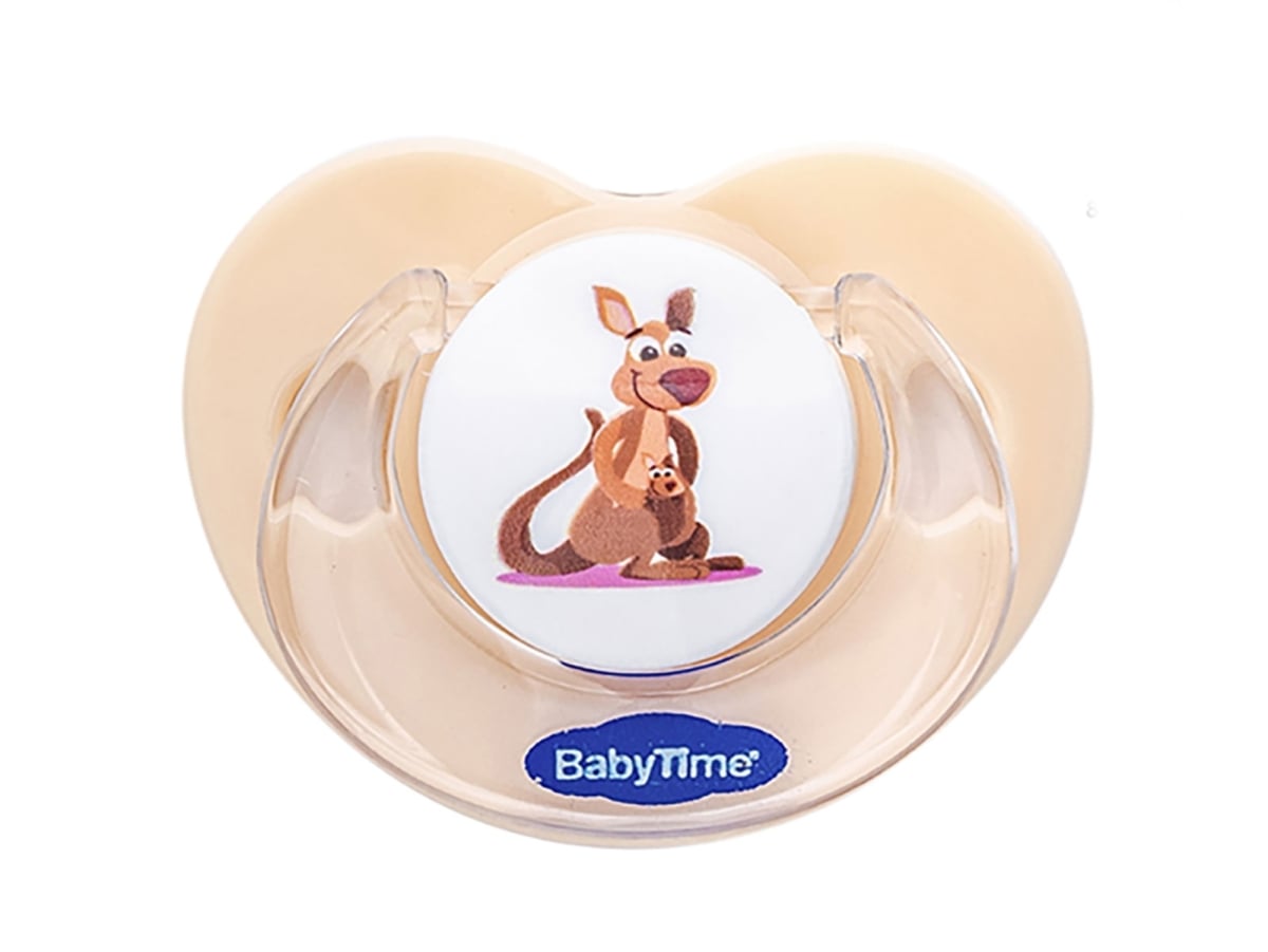 Beige Textured Pacifier for 6-18 Months - Baby Time - by Peralane