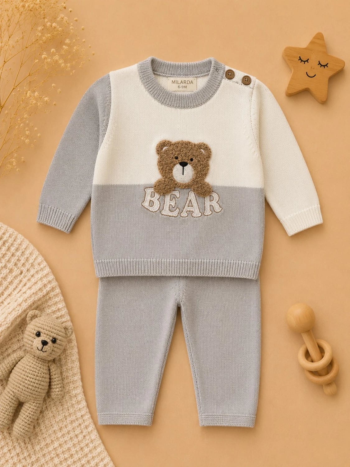 2-Piece Knitted Baby Set - 1182 - Has Bereket - by Peralane
