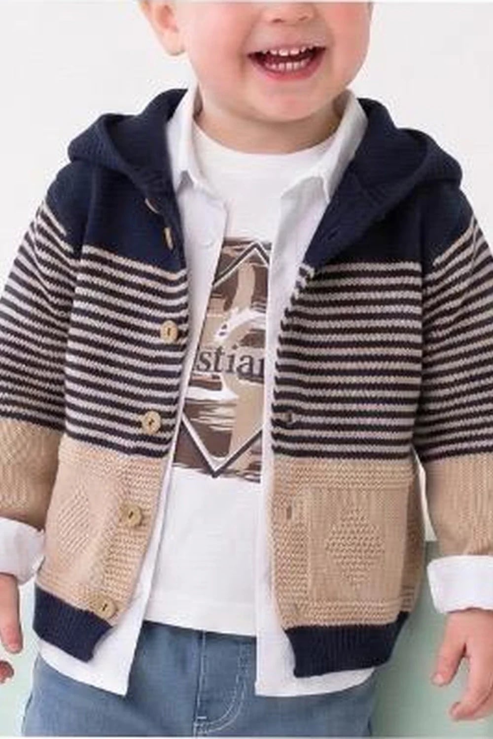 Knitted Hooded Cardigan Set for Kids - Has Bereket - by Peralane
