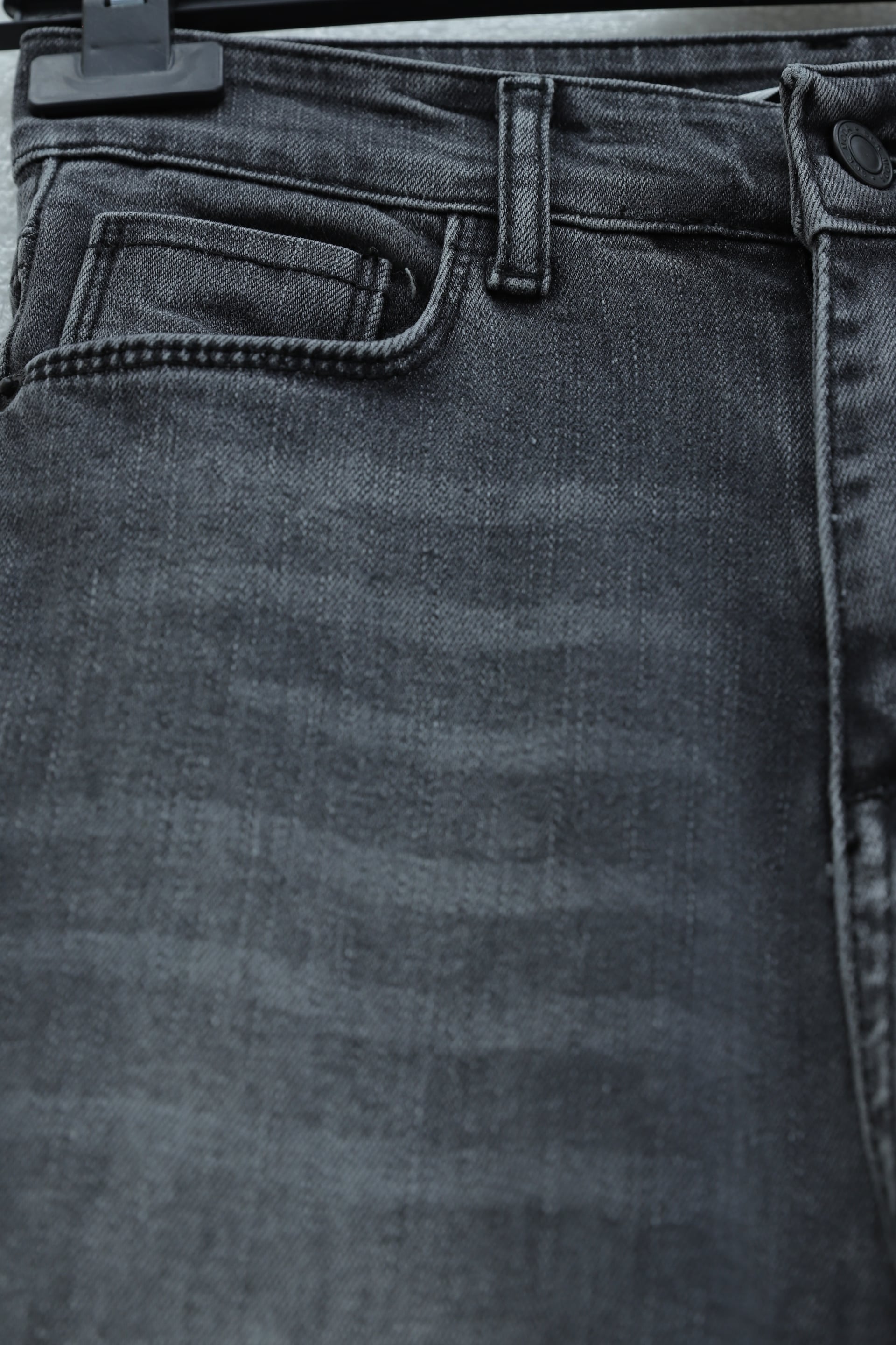 Women's Faded Grey Flared Denim Jeans with Pockets and Zip Fly - Podyumplus - by Peralane - photo 6