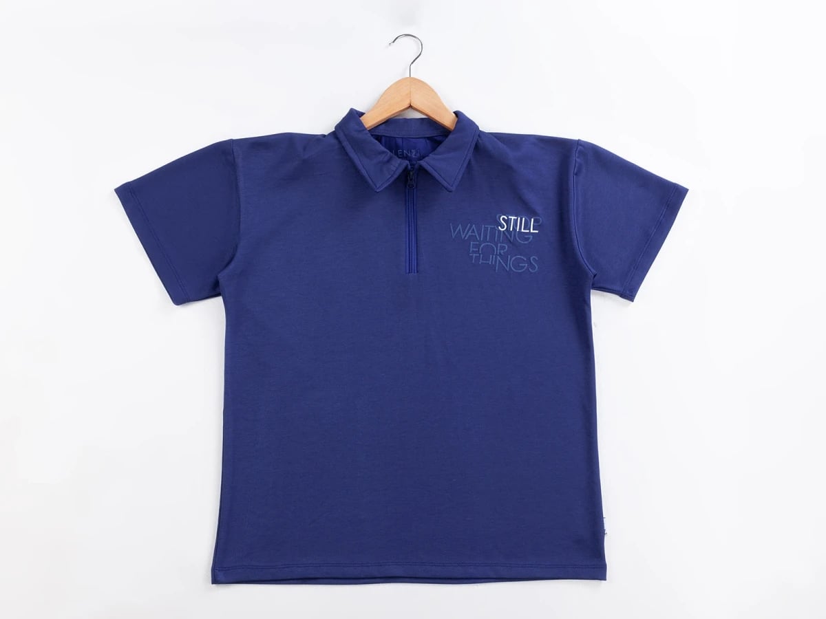 Boys' Navy Blue Quarter-Zip Polo T-Shirt - Pack of 4 - Civilti - by Peralane