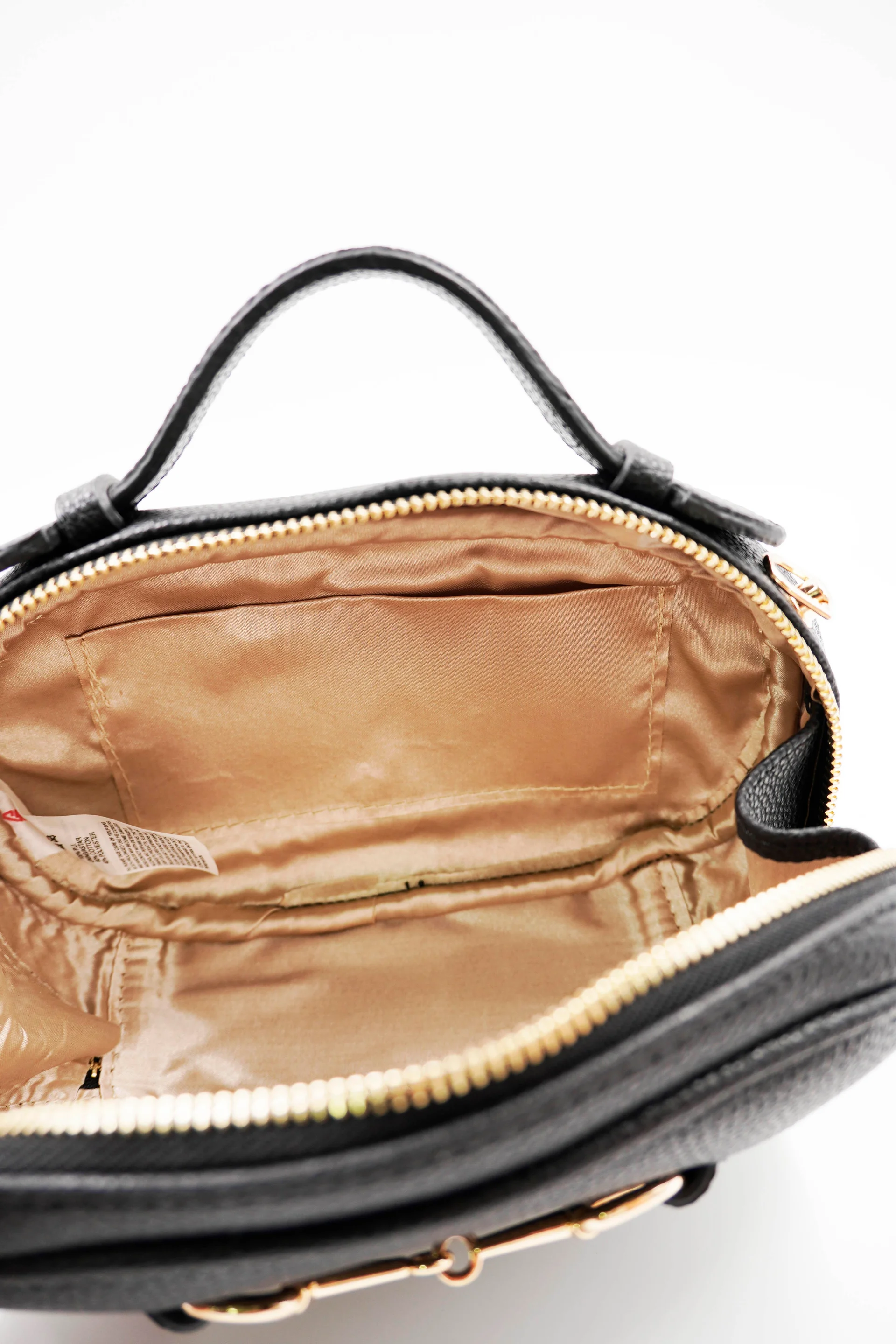 Bonnie Black Textured Faux Leather Women's Shoulder Bag with Gold-Tone Hardware - Aron Atelier - by Peralane - photo 6