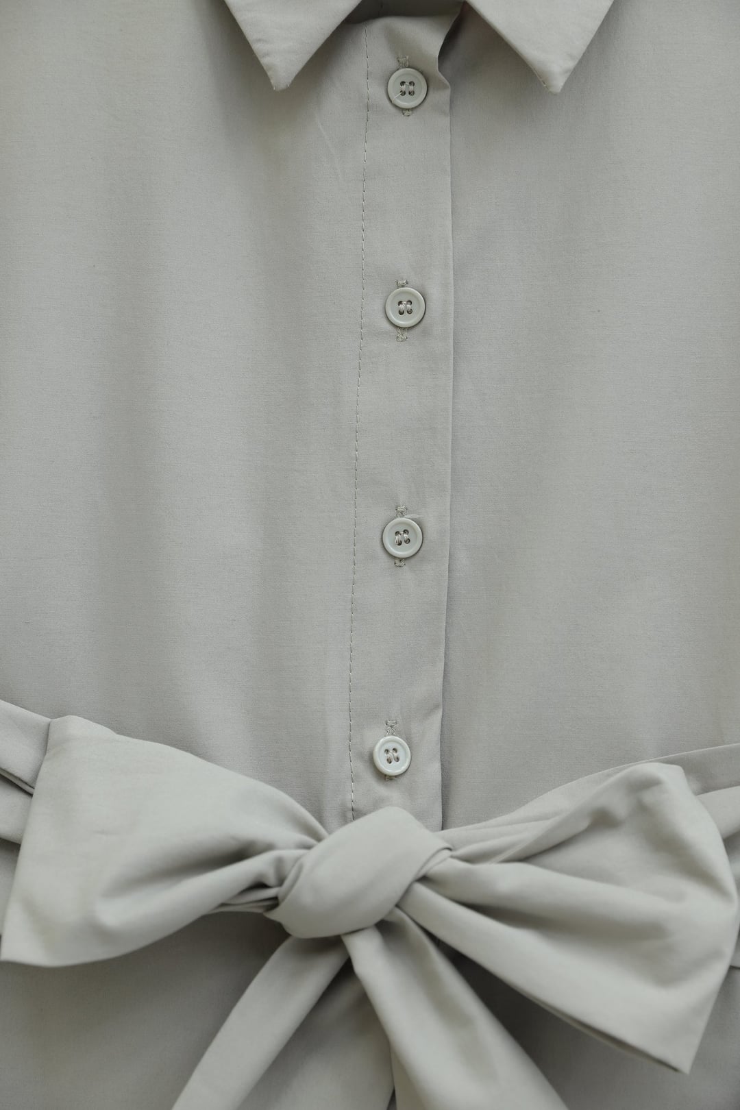 Self-Tie Poplin Tunic - Stone - Podyumplus - by Peralane - photo 6