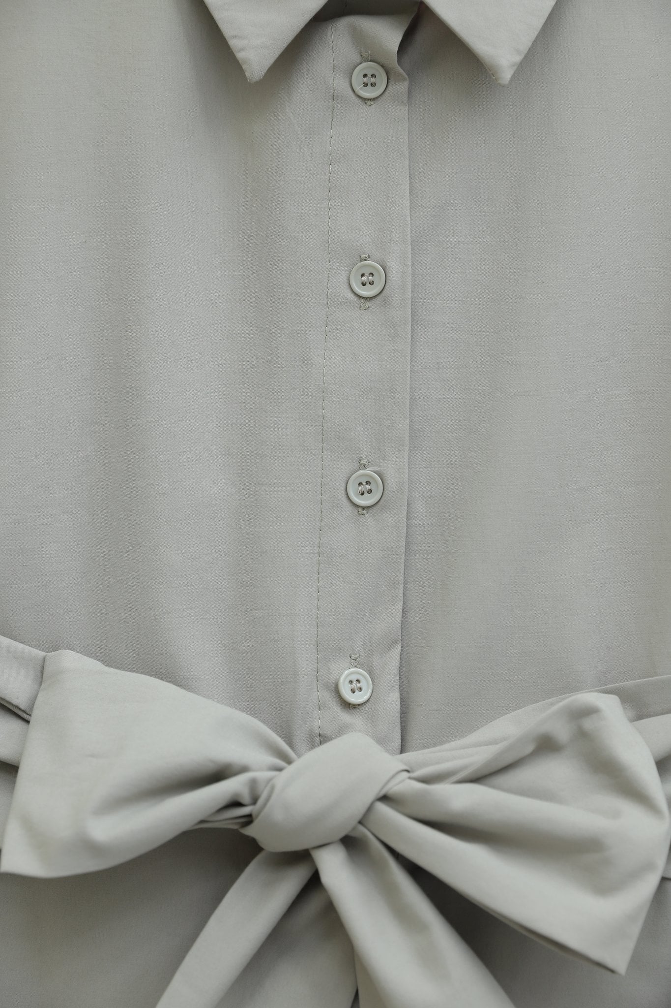 Self-Tie Poplin Tunic - Stone - Podyumplus - by Peralane - photo 6