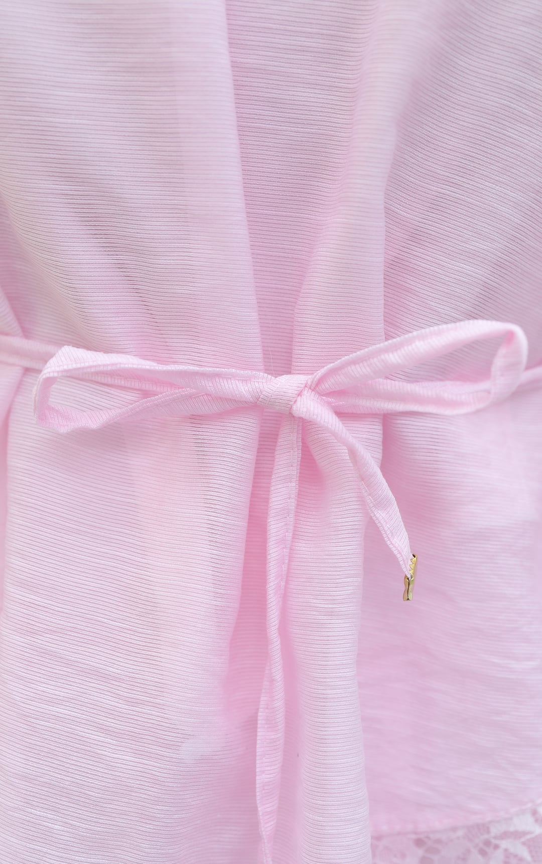 Lace Trim Belted Lined Flam Tulle Ensemble - Powder - Podyumplus - by Peralane - photo 7