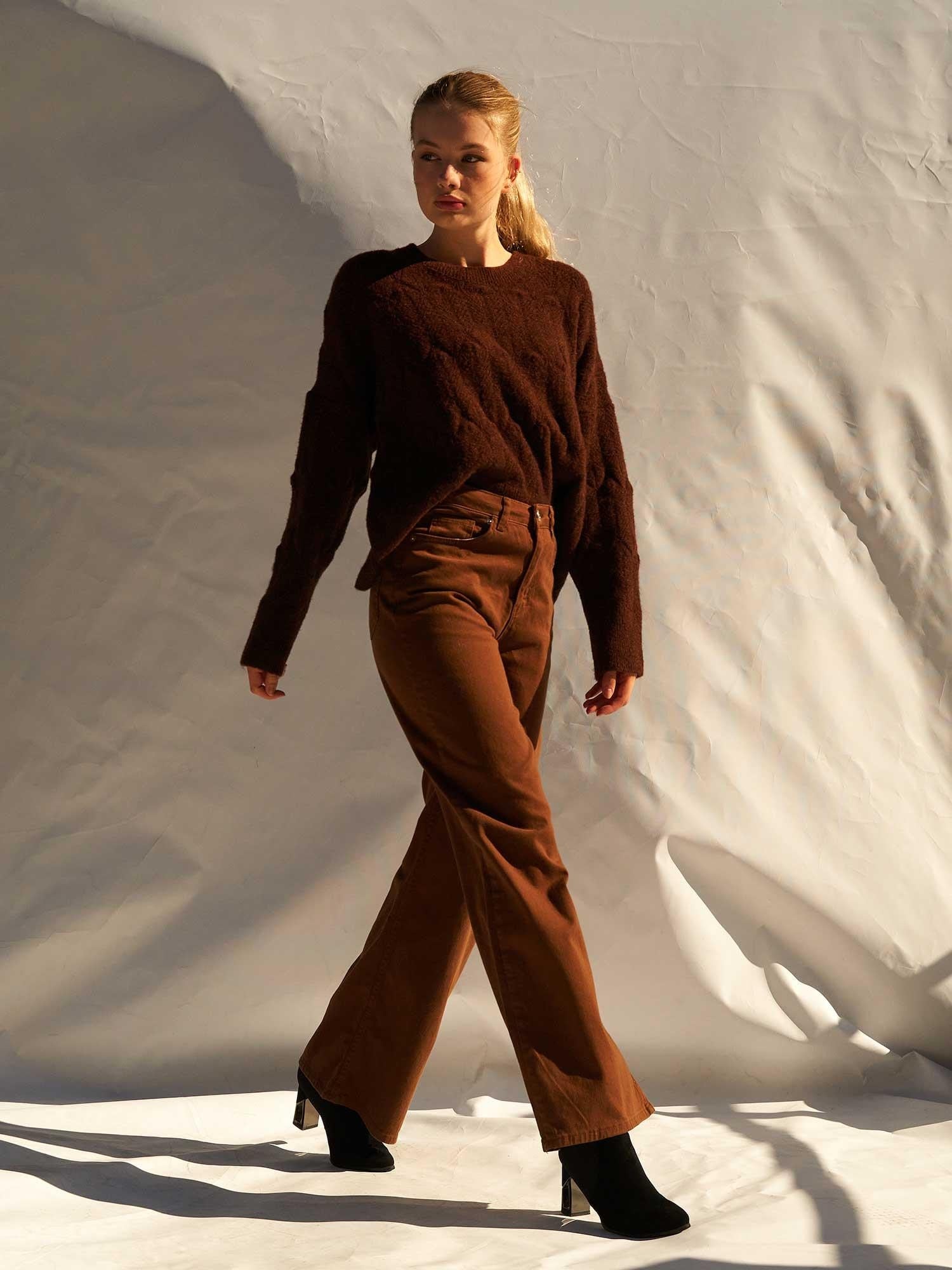Women's 5-Pocket Corduroy Palazzo Trousers - Lefon - by Peralane - photo 6