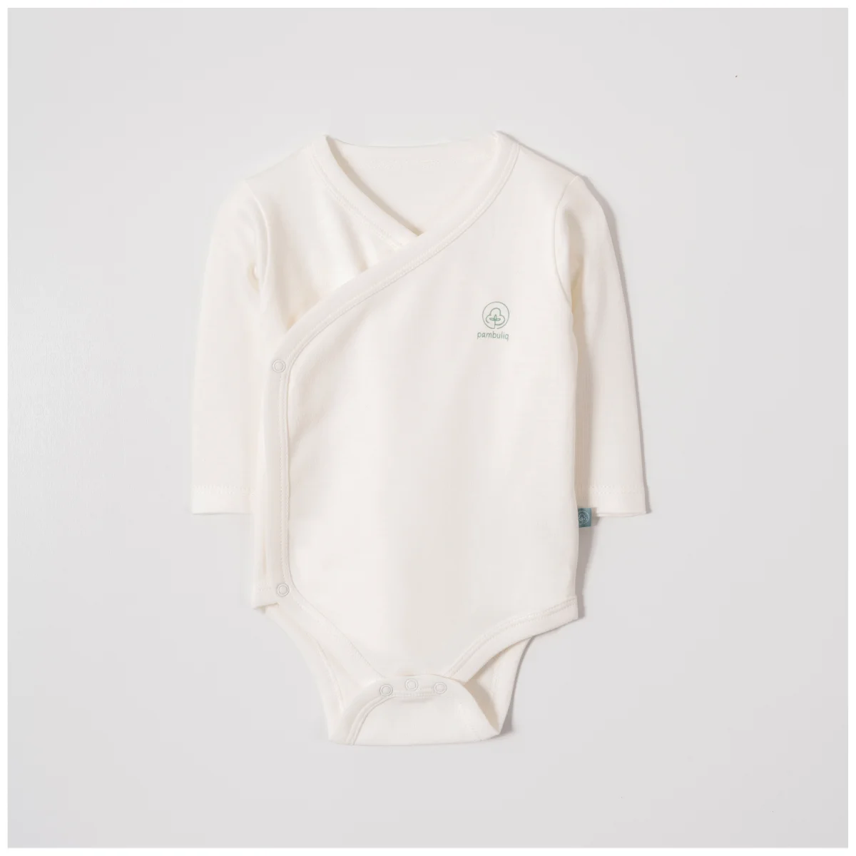 Unisex Baby Long-Sleeved Bodysuit 0-6M Pack of 3 - Ecru - Pambuliq - by Peralane