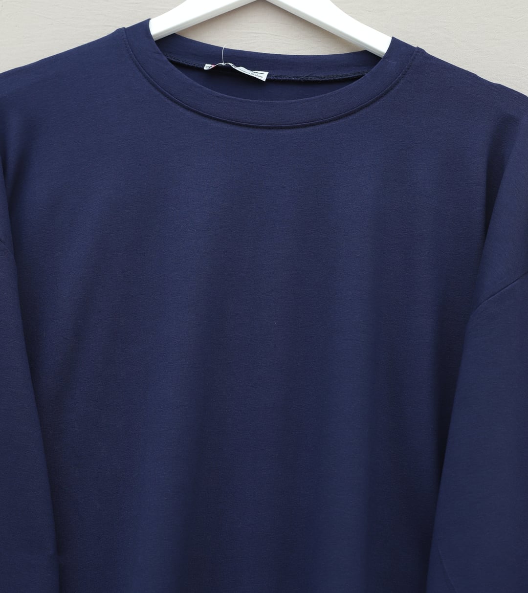 Round Neck Relaxed Fit Knit Tunic - Navy - Podyumplus - by Peralane - photo 6