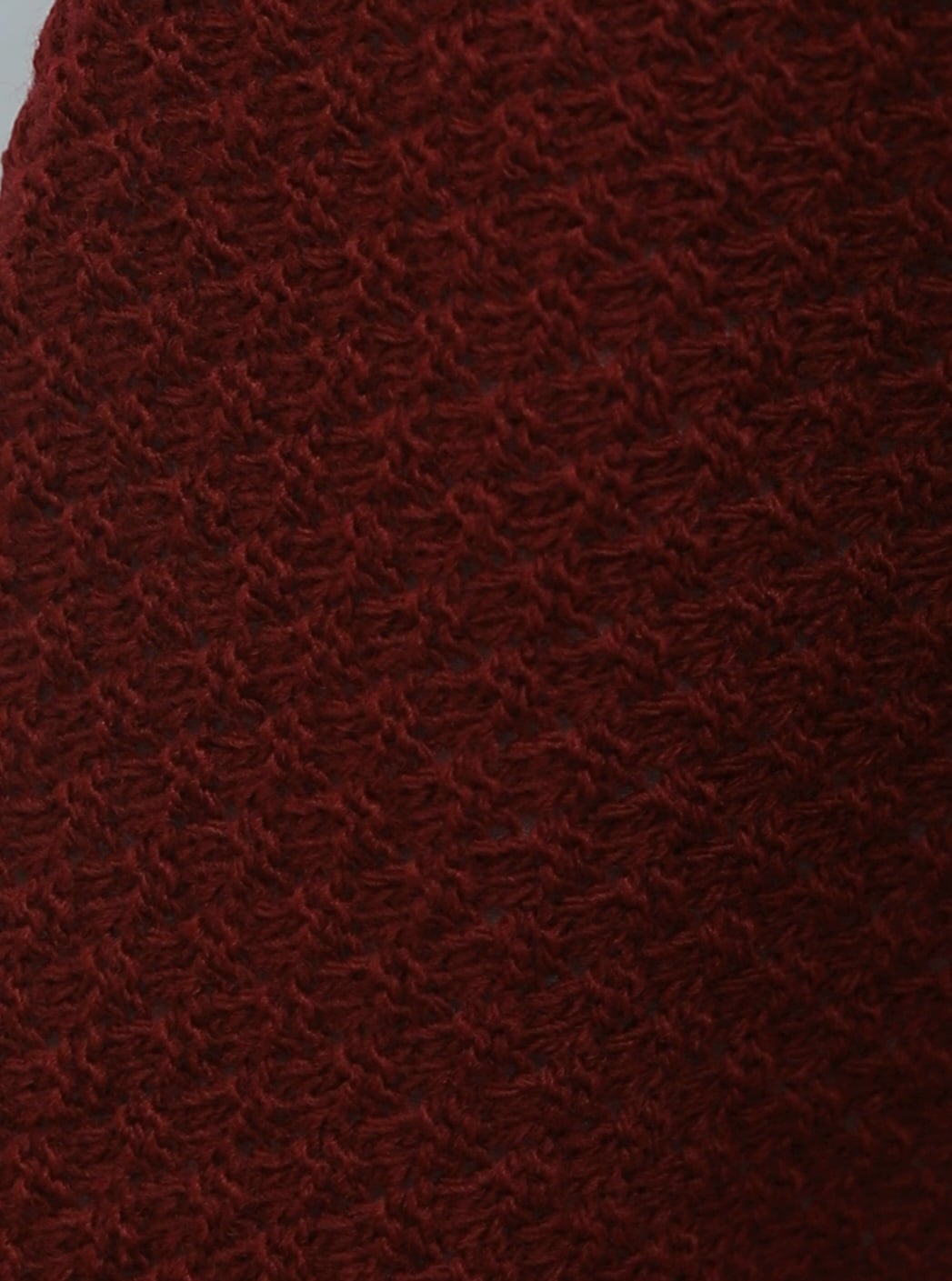Slouchy Knit Poncho in Burgundy - Podyumplus - by Peralane - photo 6