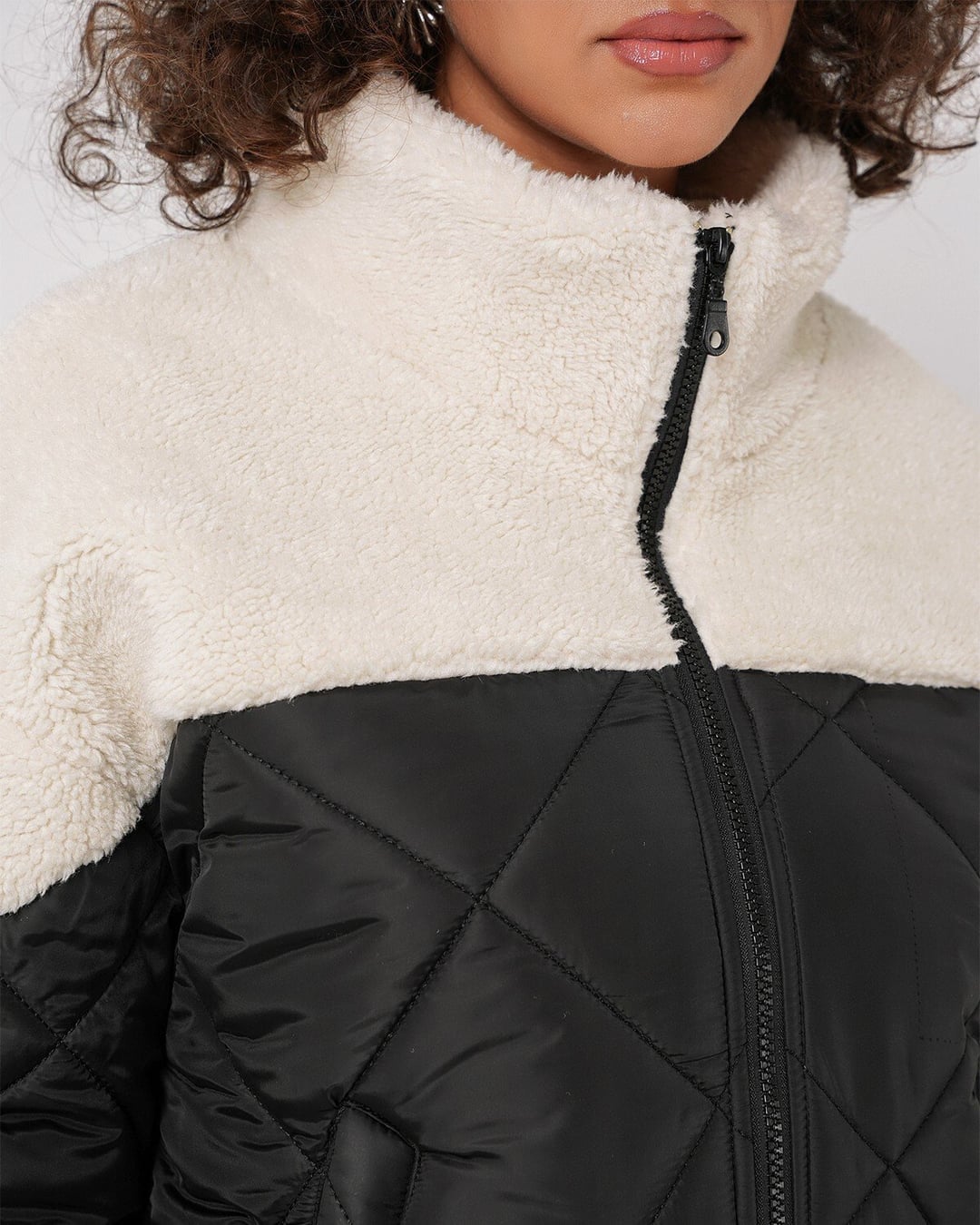Quilted Puffer Jacket - Ecru - Bigdart - by Peralane - photo 4