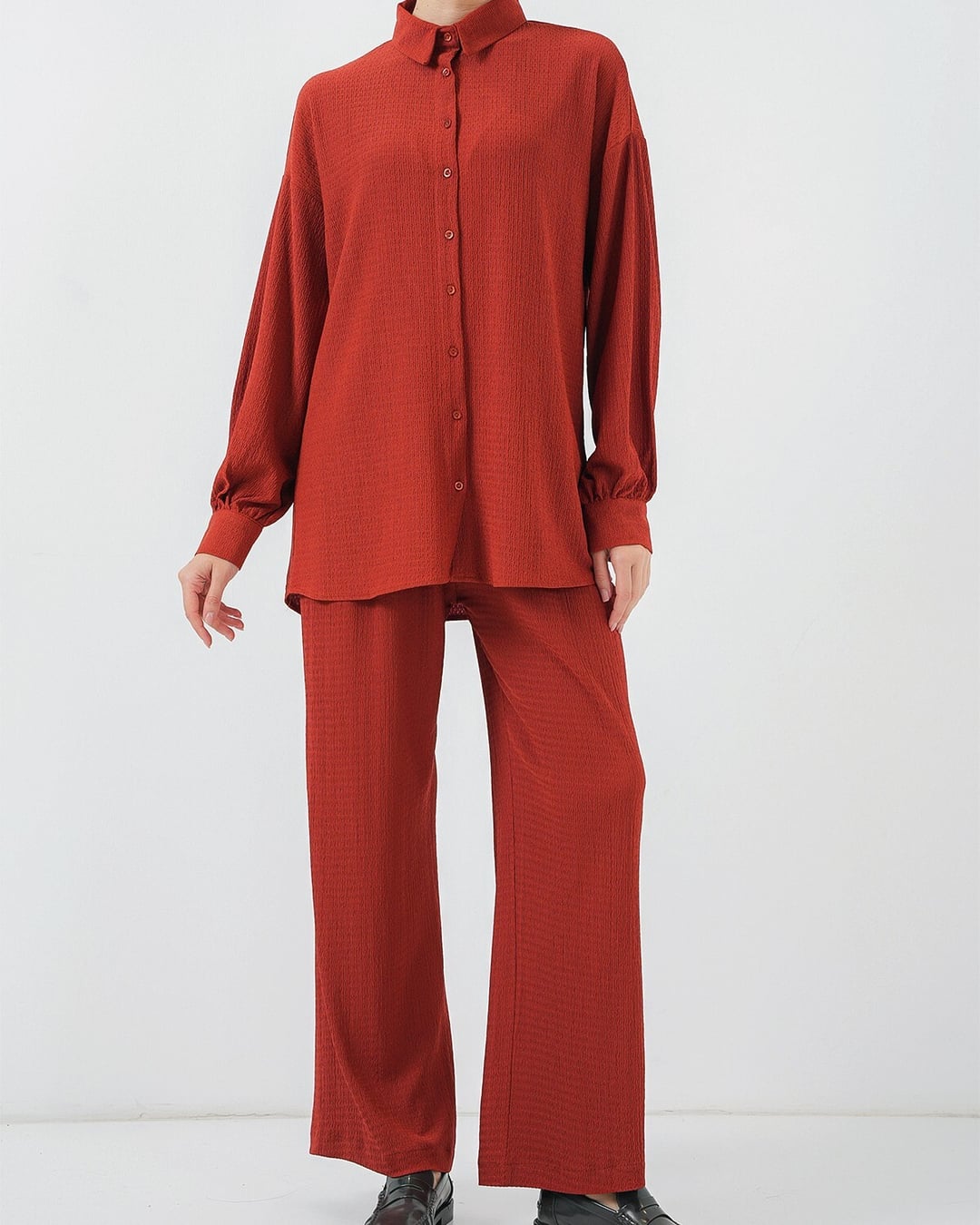 Women's Knit Modest Co-ord Set 6711 - Rust - Bigdart - by Peralane - photo 6