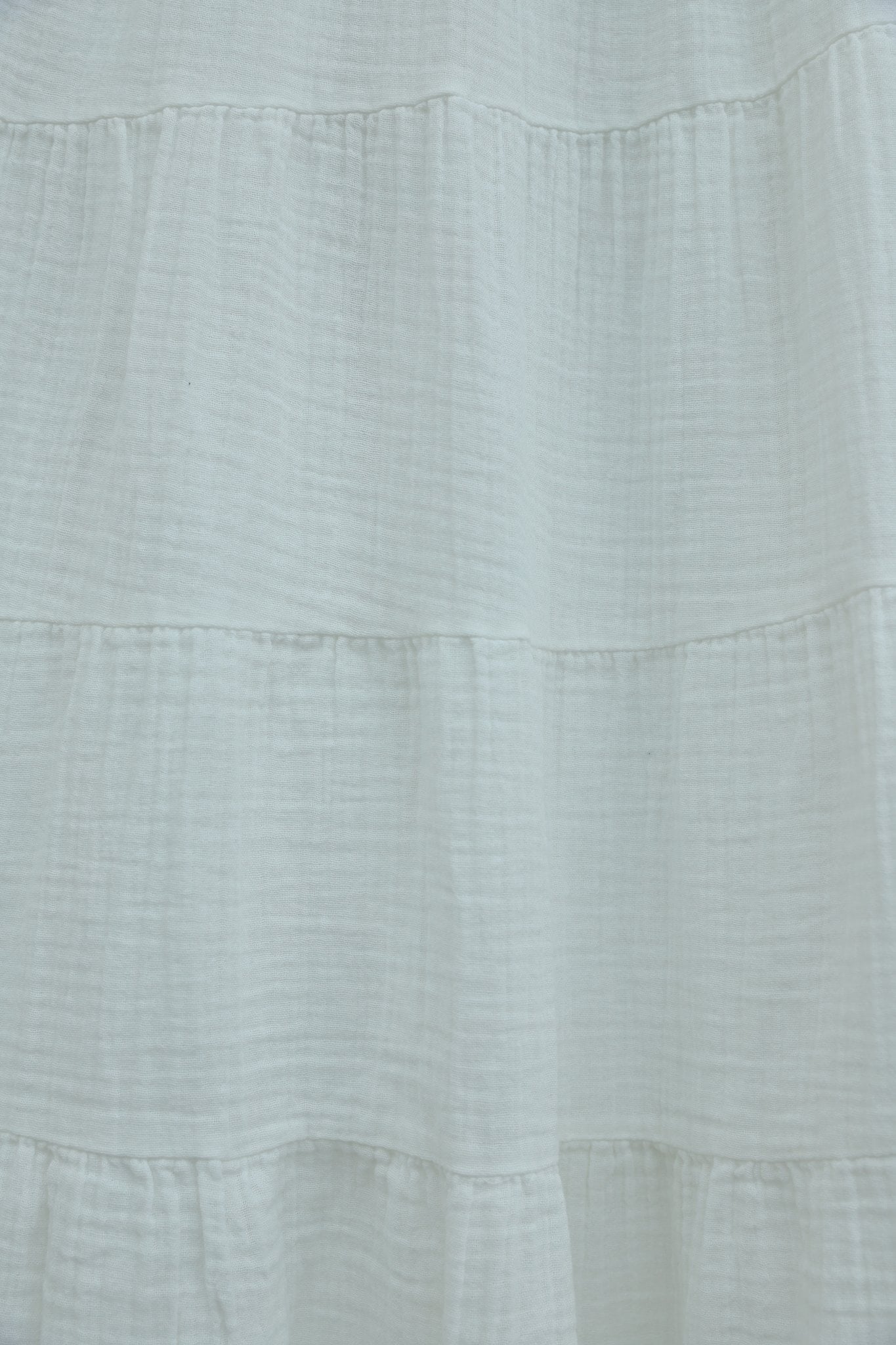 Elasticated Waist Tiered Muslin Maxi Skirt - Ecru - Podyumplus - by Peralane - photo 5