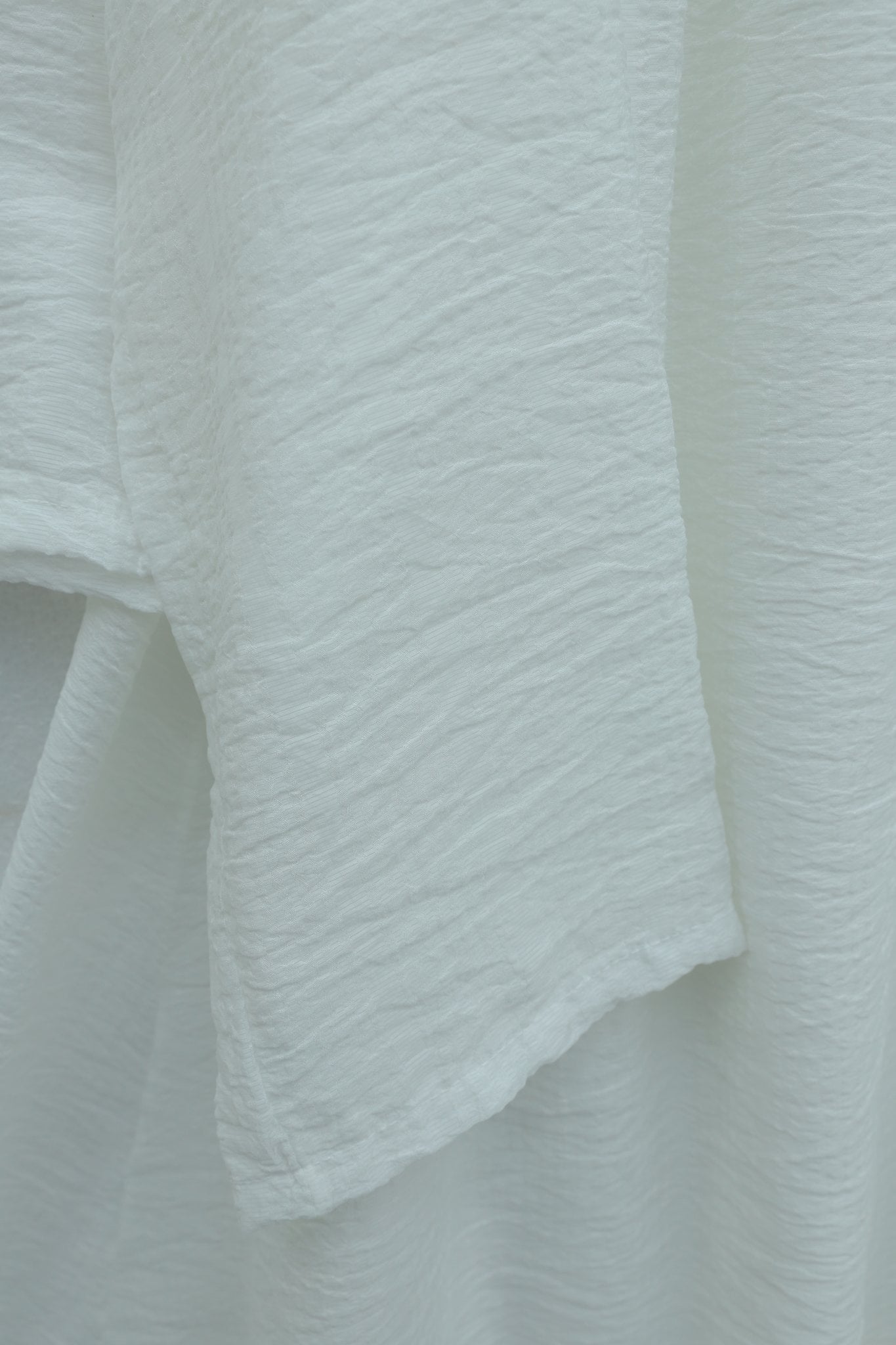 White Crinkle Kimono Two-Piece Set with Lined Skirt for Women - Podyumplus - by Peralane - photo 7