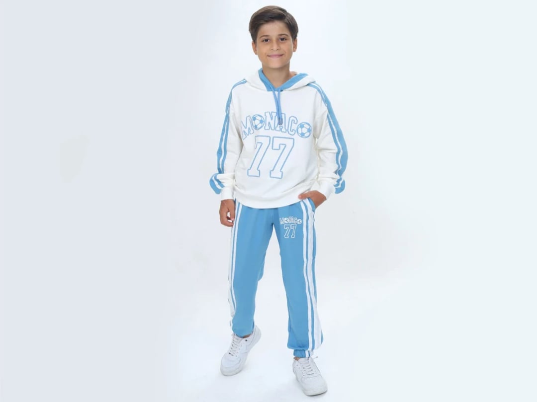 Monaco Print 2-Piece Boys' Tracksuit Set - Vizviz - by Peralane