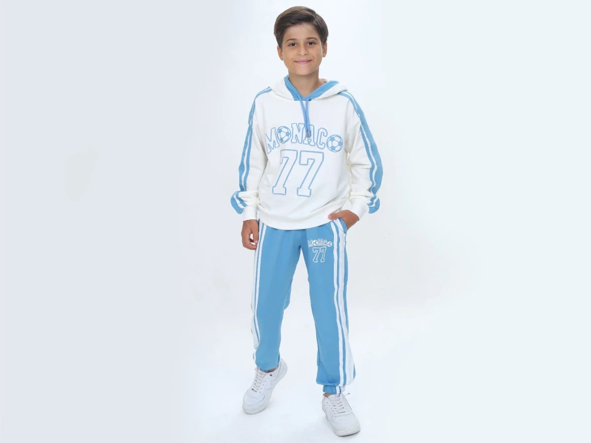 Monaco Print 2-Piece Boys' Tracksuit Set - Vizviz - by Peralane