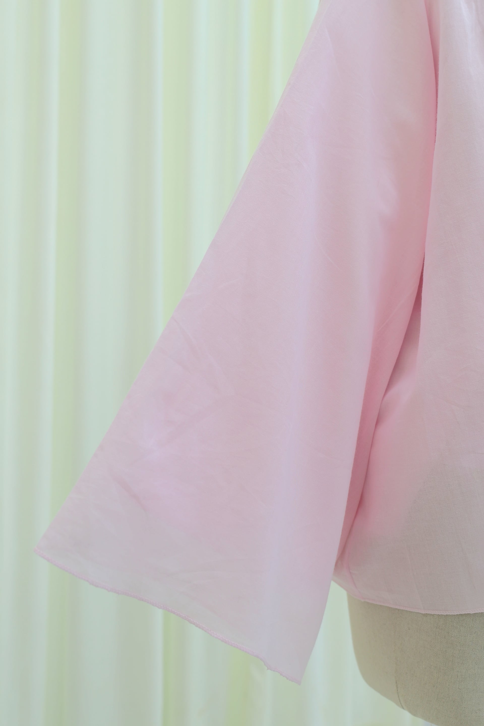 Pink Long-Sleeved Voile Blouse with High Neck and Spanish Sleeves - Podyumplus - by Peralane - photo 10