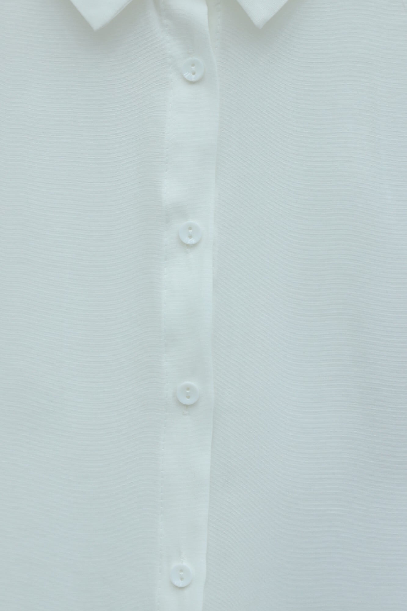 White Stone Detail Slit Button Cupra Shirt for Women - Podyumplus - by Peralane - photo 6