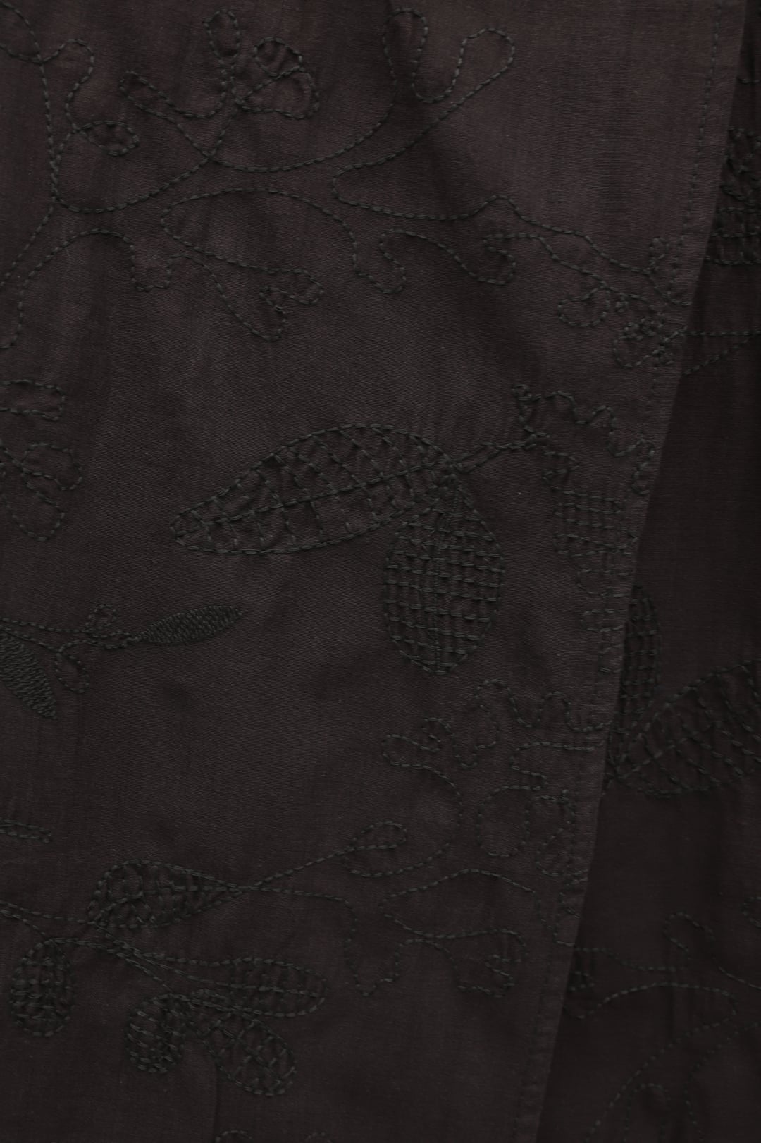 Dark Brown Patterned Linen Look Wrap Skirt with Tie Waist - Podyumplus - by Peralane - photo 4