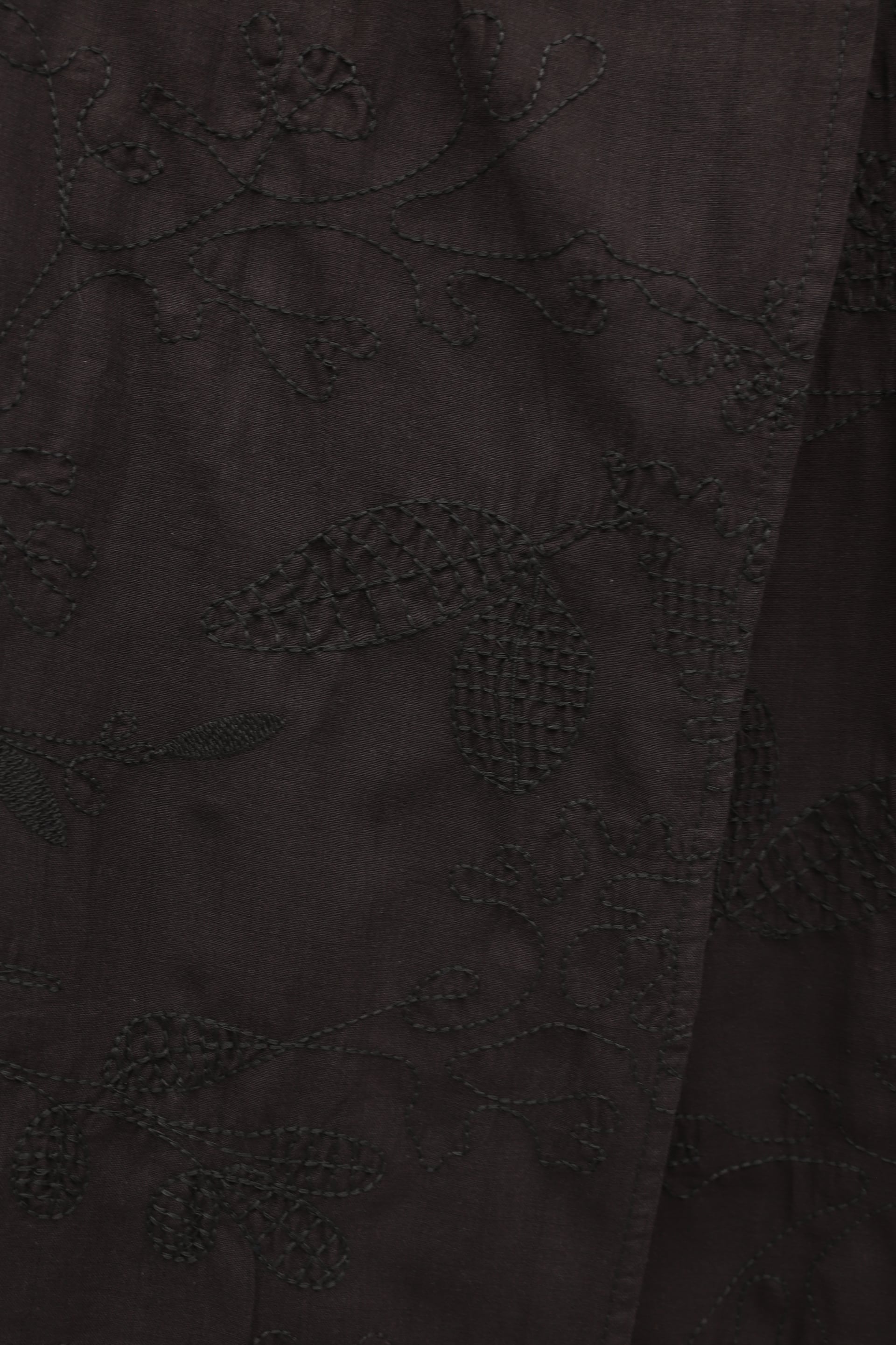 Dark Brown Patterned Linen Look Wrap Skirt with Tie Waist - Podyumplus - by Peralane - photo 4