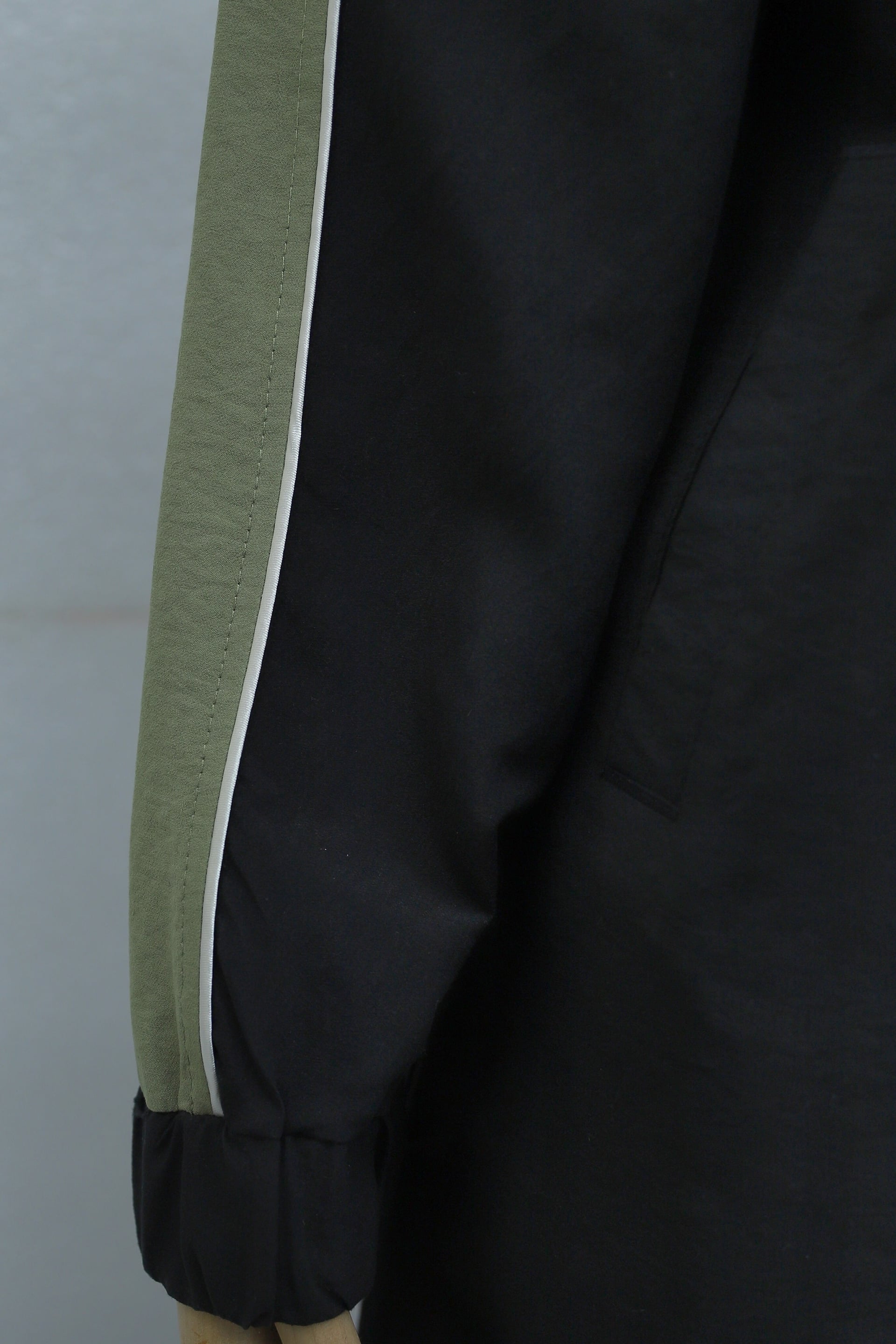Striped Skirt and Drawstring Trousers Zip-Up Tracksuit Set - Black - Podyumplus - by Peralane - photo 7