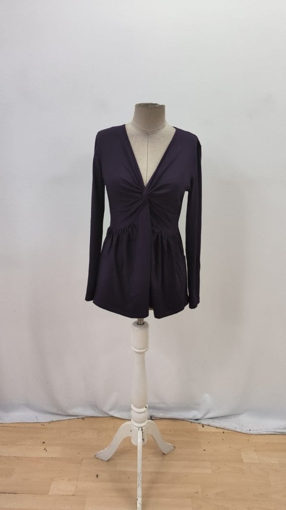 Women's Long Sleeve V-Neck Twisted Knit Blouse - Janes - by Peralane - photo 4