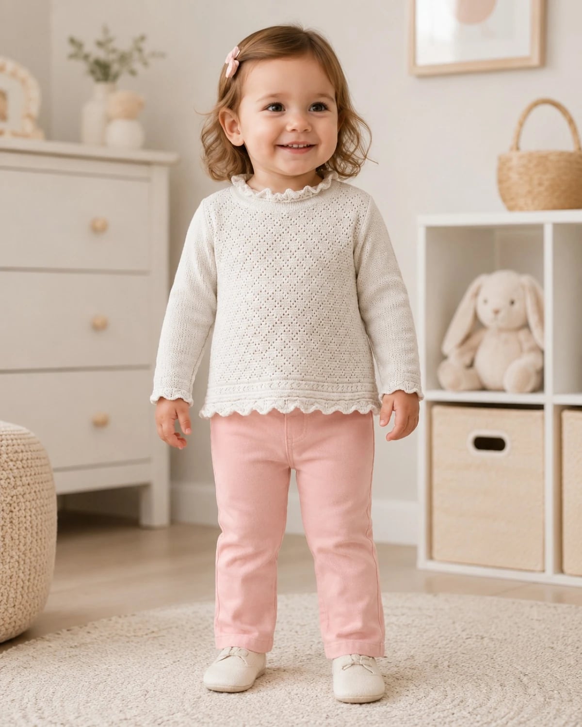 Girls' 2-Piece Knit Sweater and Trousers Set - Has Bereket - by Peralane