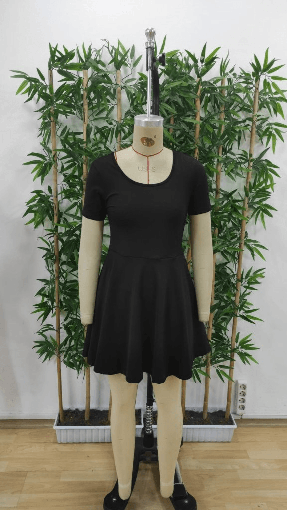 Women's Short-Sleeve Square Neck Dress with Pocket - Janes - by Peralane - photo 6