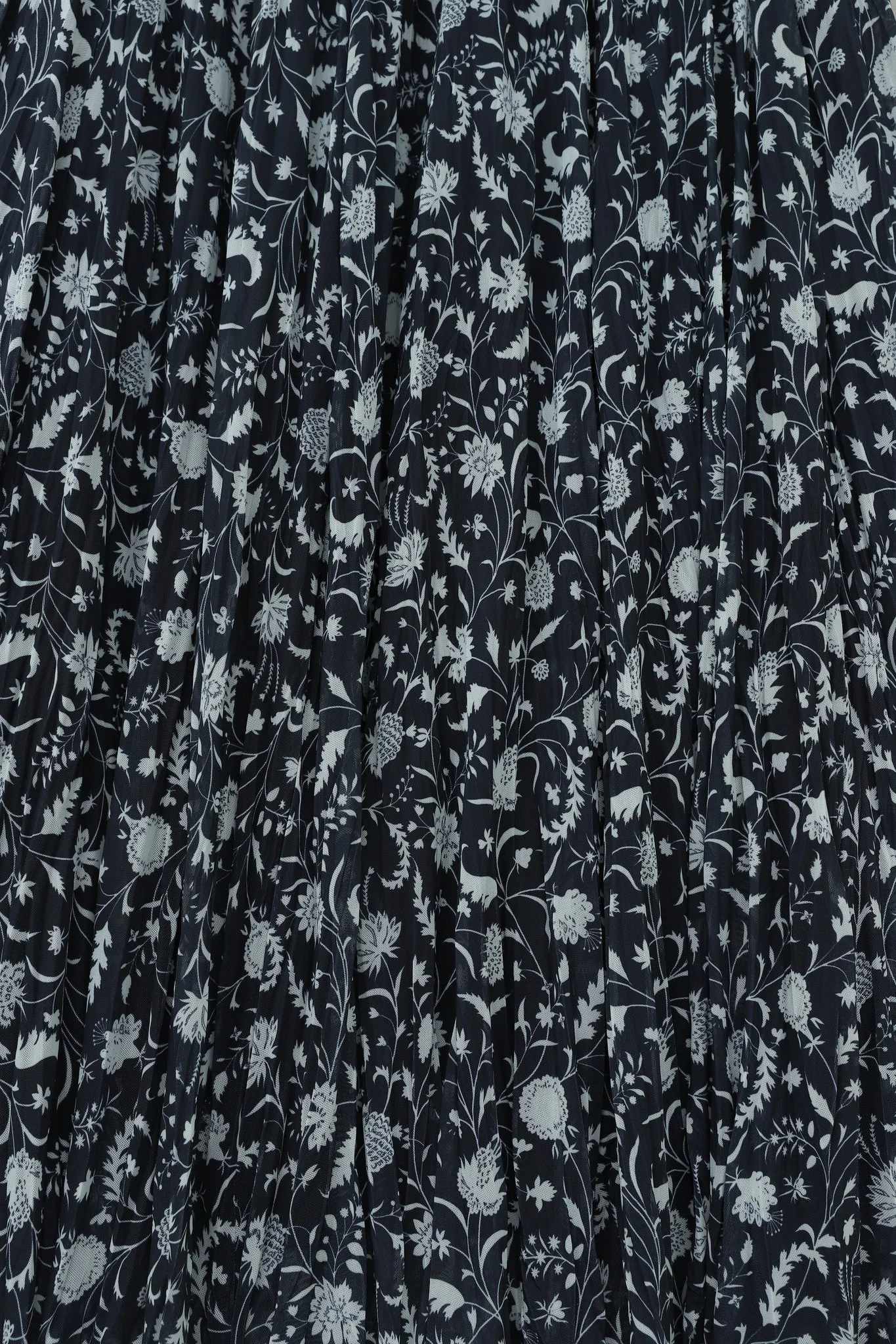 Navy Blue Mixed Print Elasticated Waist Asymmetric Lined Tulle Skirt - Podyumplus - by Peralane - photo 6