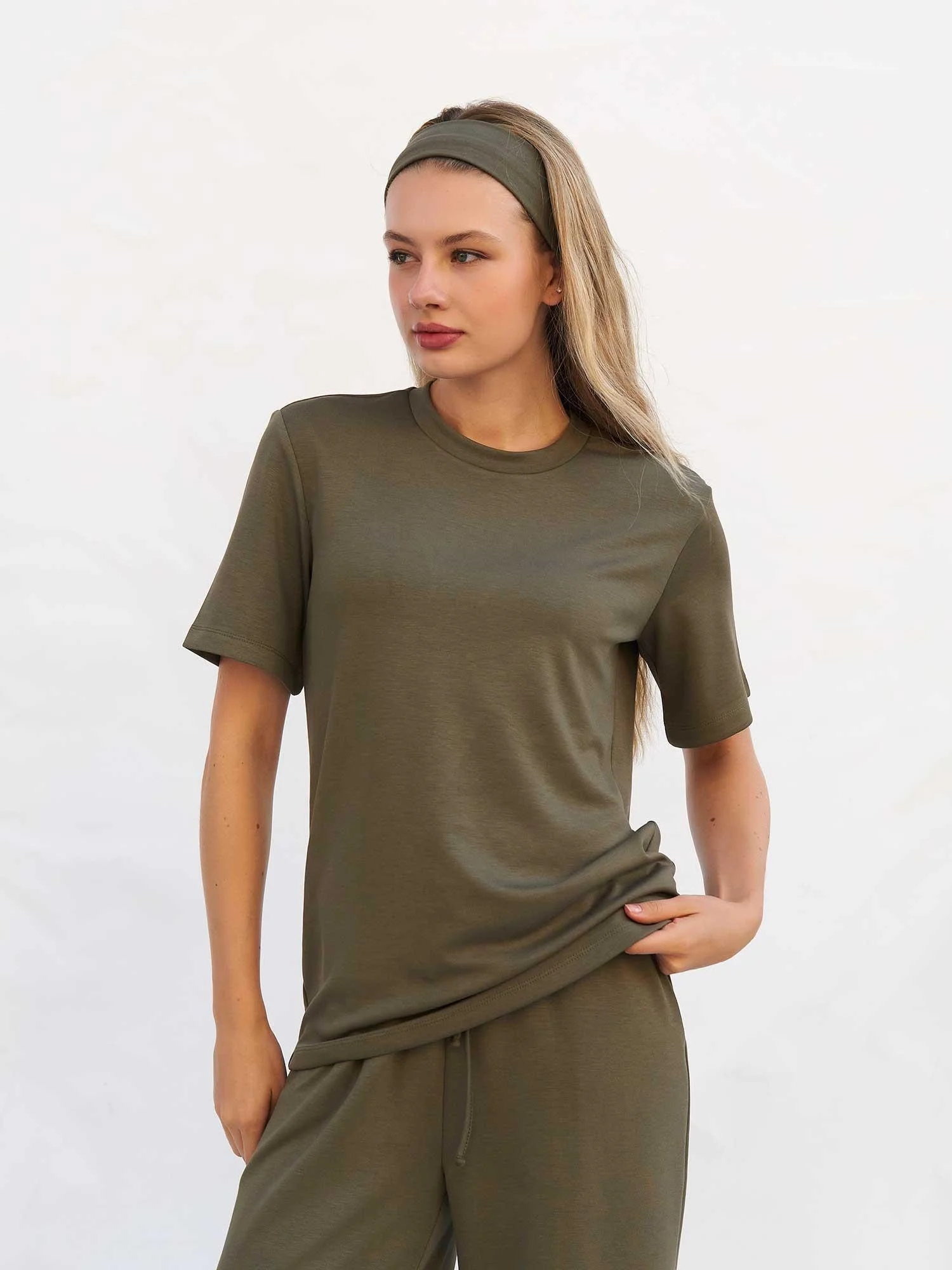 Bisiklet Yaka Oversize T-shirt - Lefon - by Peralane - photo 2