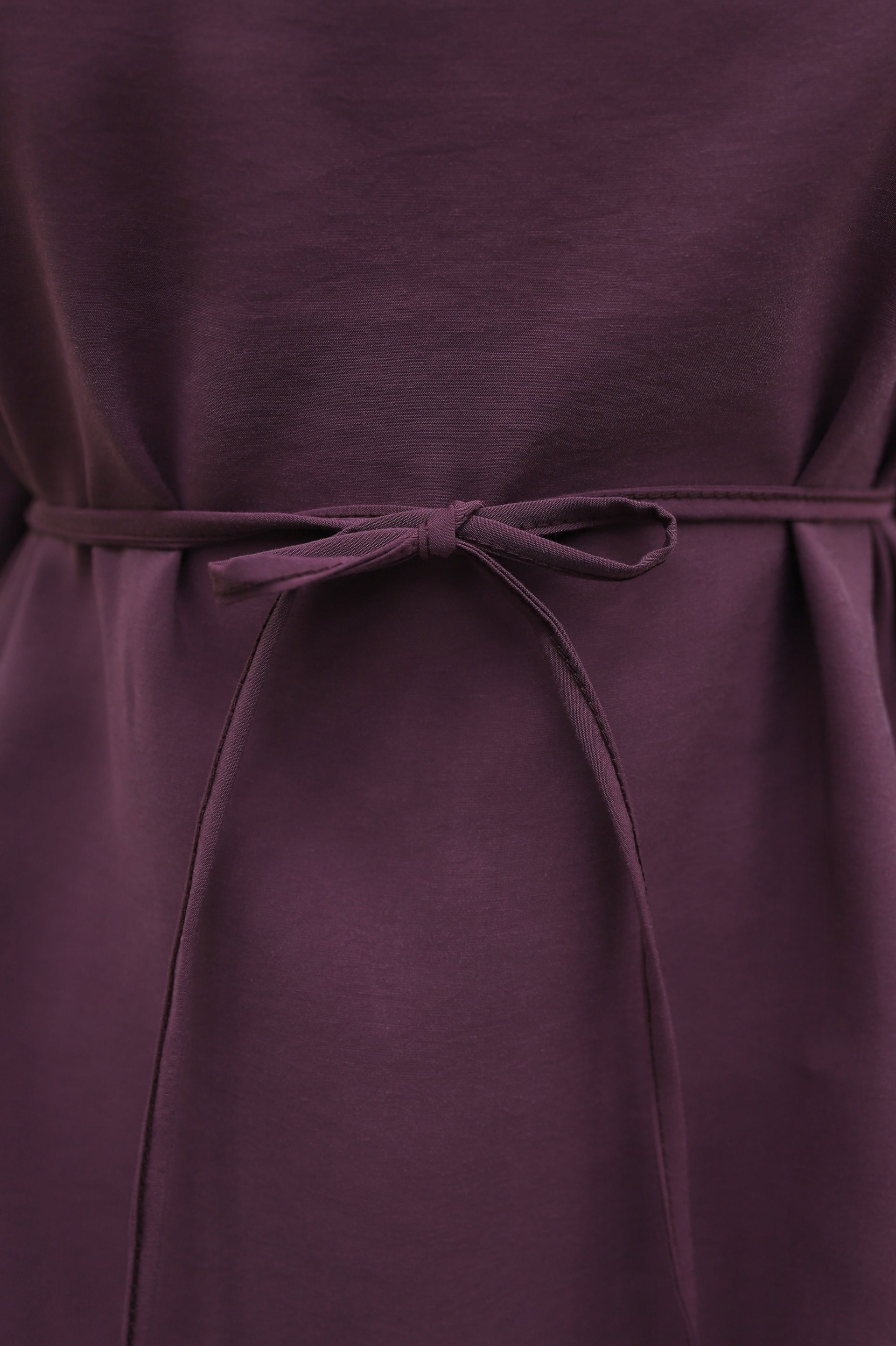 Asymmetric Drawstring Oversize Modal Tunic - Plum - Podyumplus - by Peralane - photo 8