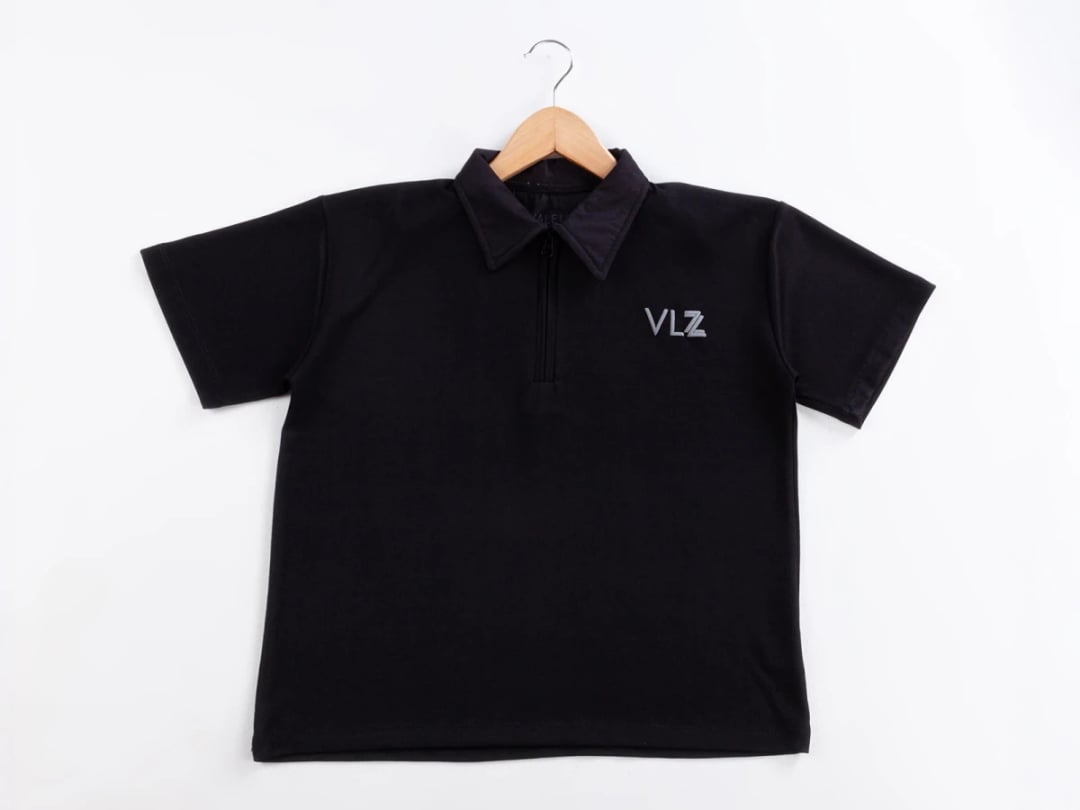 Boys' Black Short-Sleeve Polo Shirt with Quarter-Zip - Civilti - by Peralane
