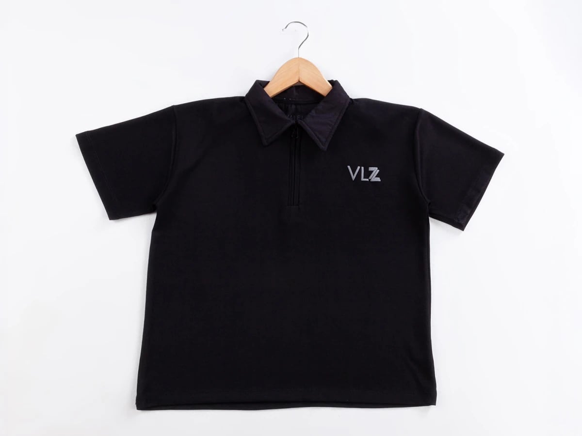 Boys' Black Short-Sleeve Polo Shirt with Quarter-Zip - Civilti - by Peralane