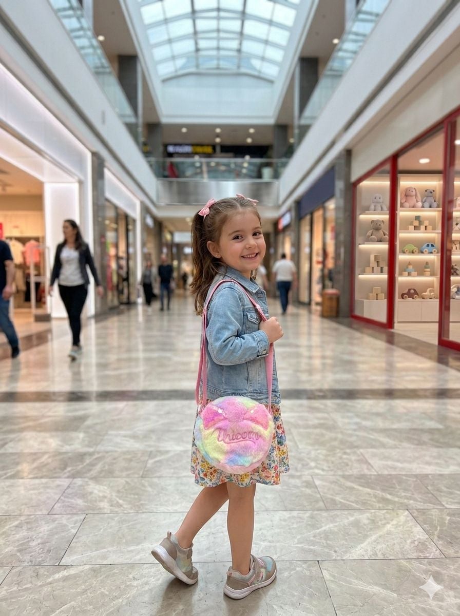 Pink Unicorn Rainbow Bow Kids Shoulder Bag - Nesvay - by Peralane