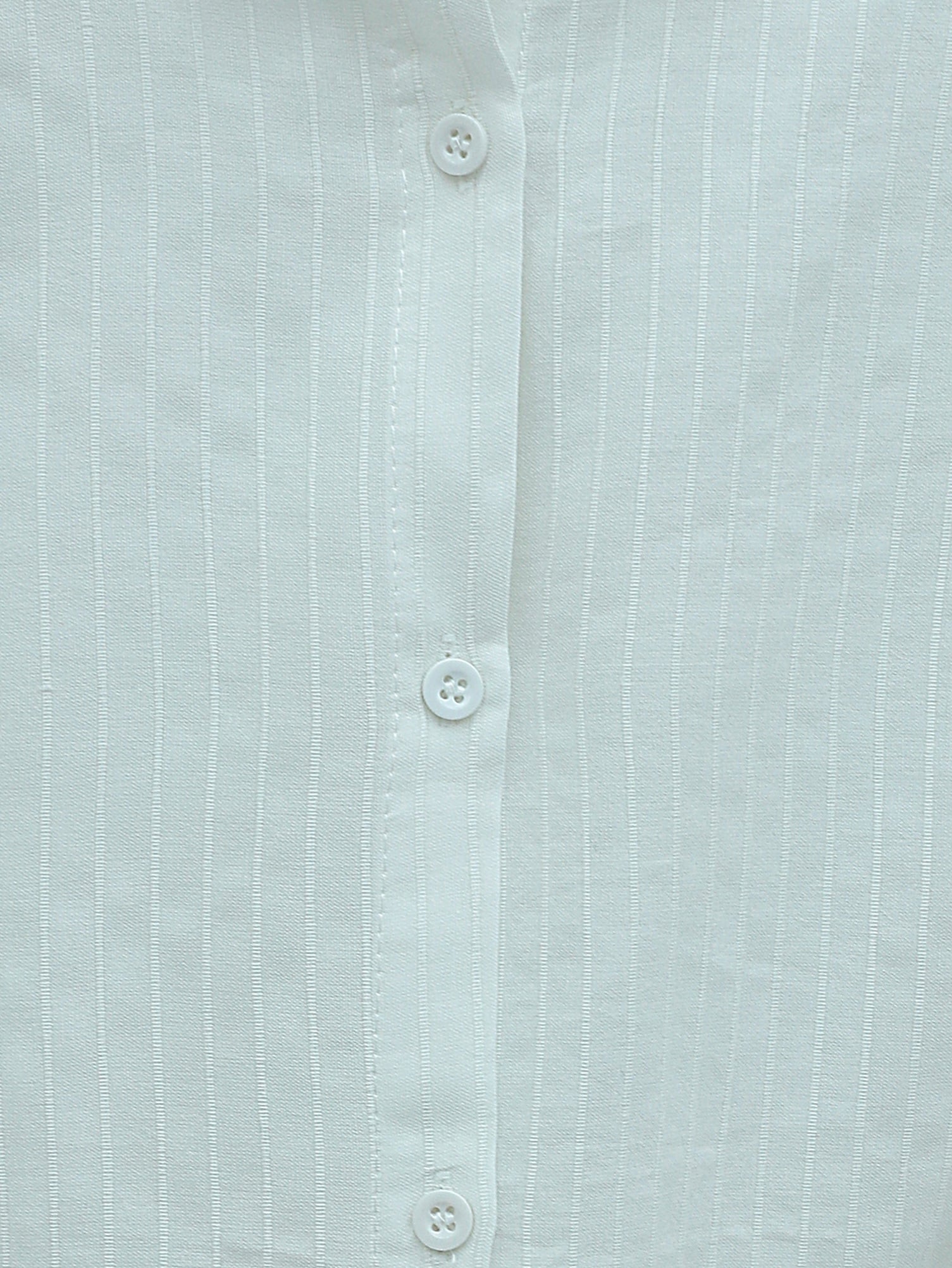 Long Back Striped Button Down Oversized Blouse - Ecru - Podyumplus - by Peralane - photo 5