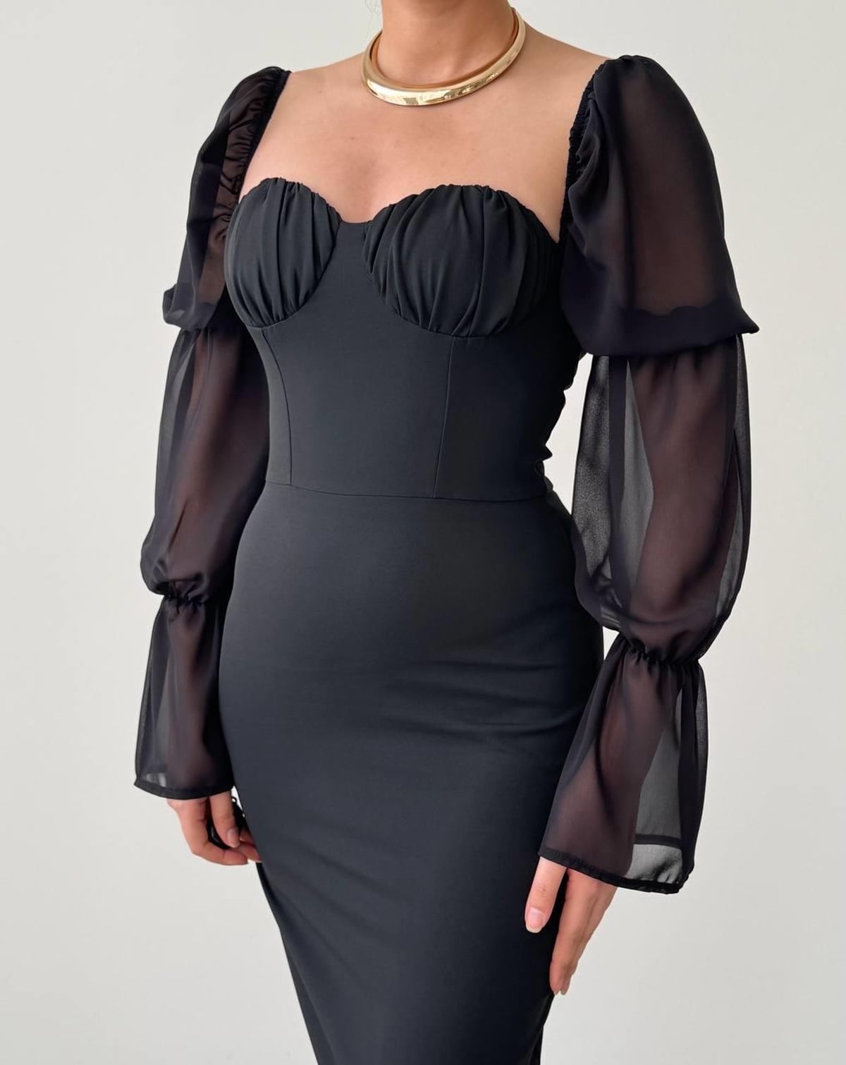 Kessy Midi Dress ETK-00839 in Black - Etika - by Peralane - photo 7