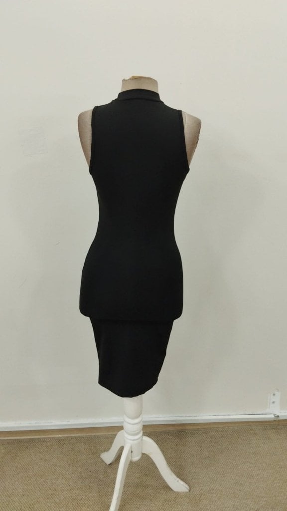 Women's Sleeveless Black Knit Midi Dress - Janes - by Peralane - photo 7