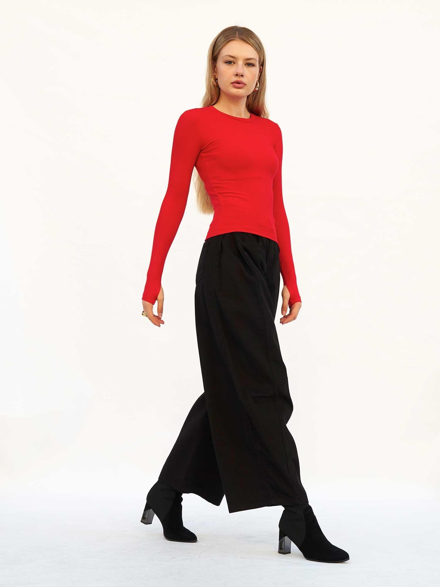 Curve Wide Leg Gabardine Trousers - Lefon - by Peralane - photo 7