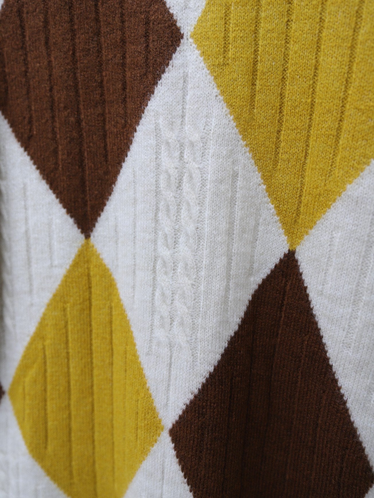 Diamond Argyle Knit Tunic - Stone - Podyumplus - by Peralane - photo 7