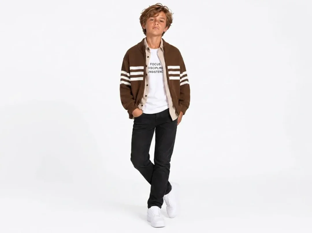 Striped Detail 4-Piece Boys' Set - Ruhat Kids - by Peralane
