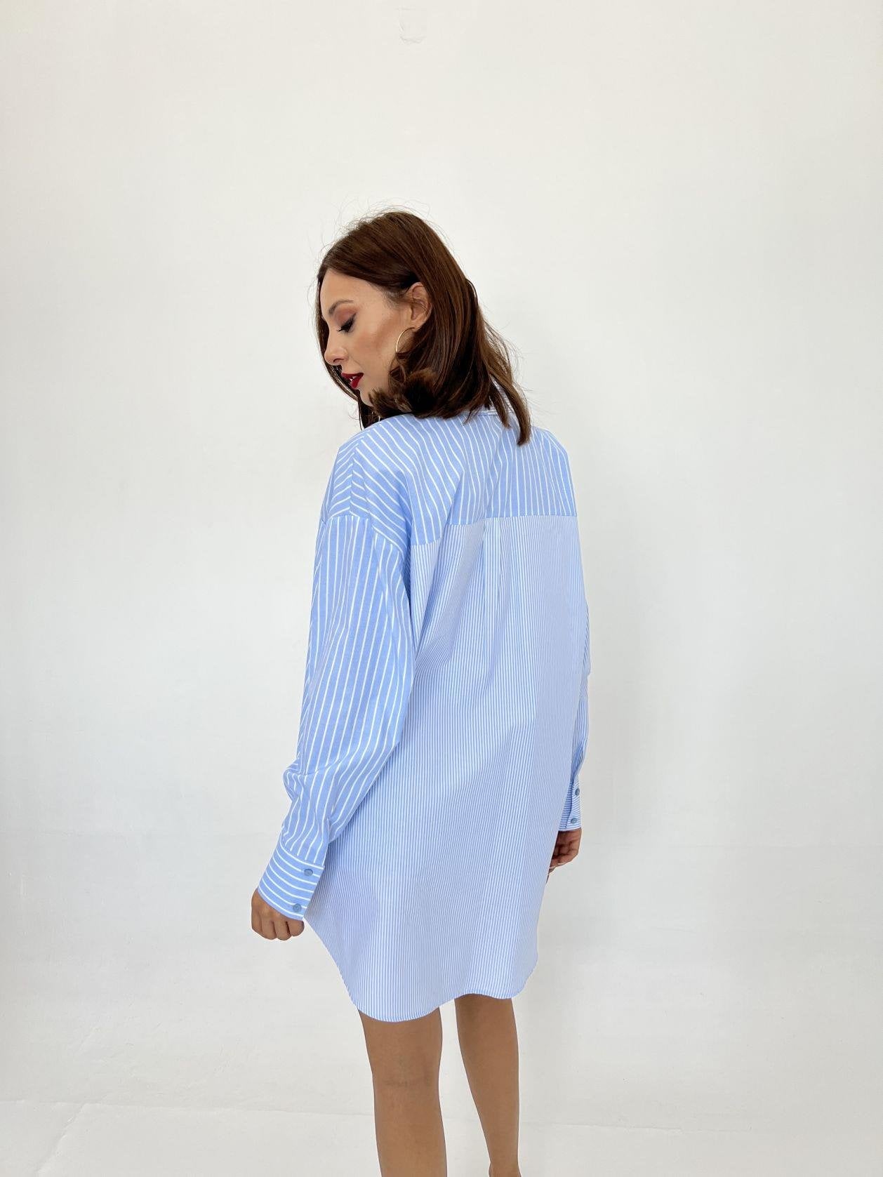 Long-Sleeved Striped Cotton-Blend Blouse - Fame - by Peralane - photo 5