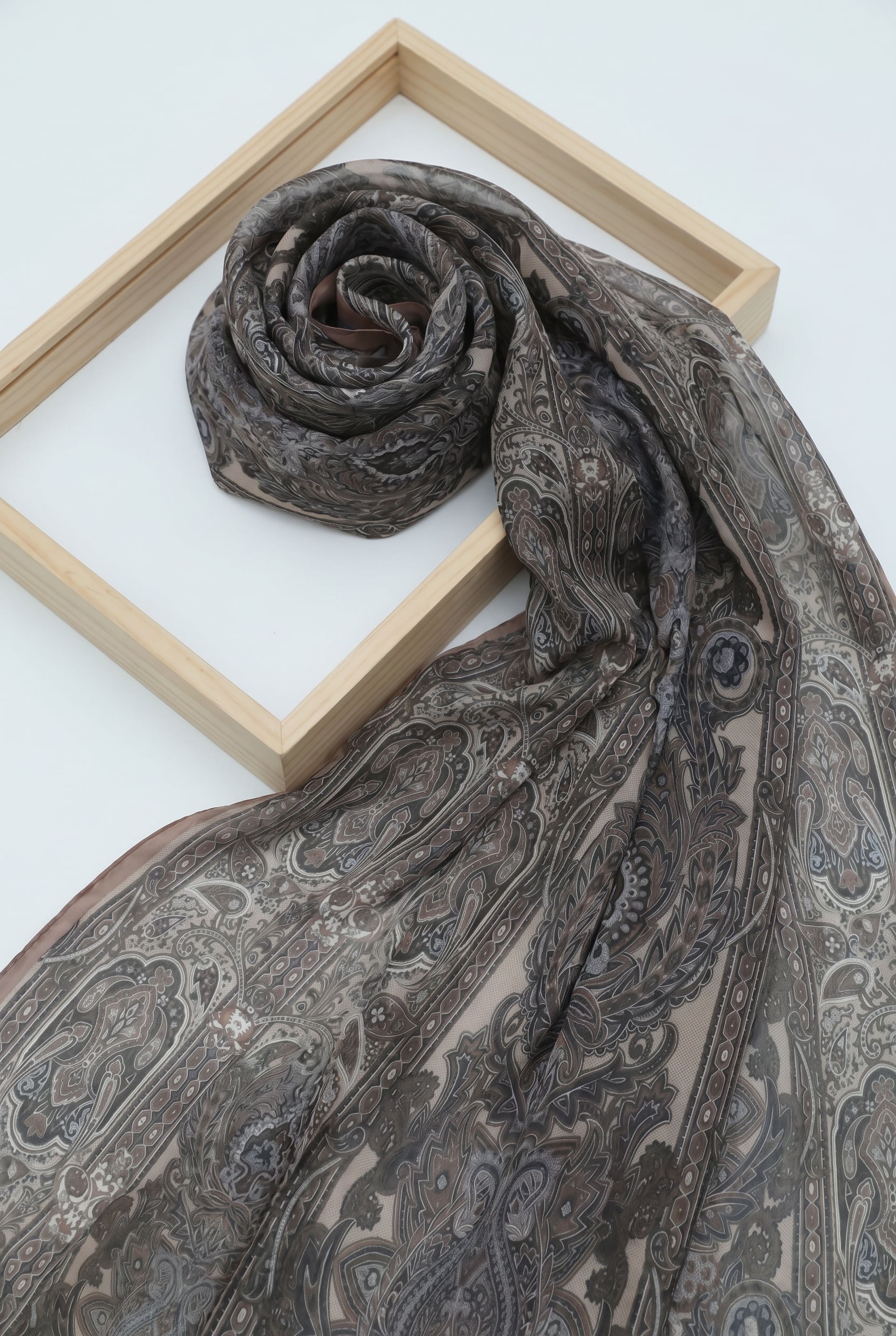 Authentic Striped Traditional Cotton Shawl - Earth - Podyumplus - by Peralane - photo 2