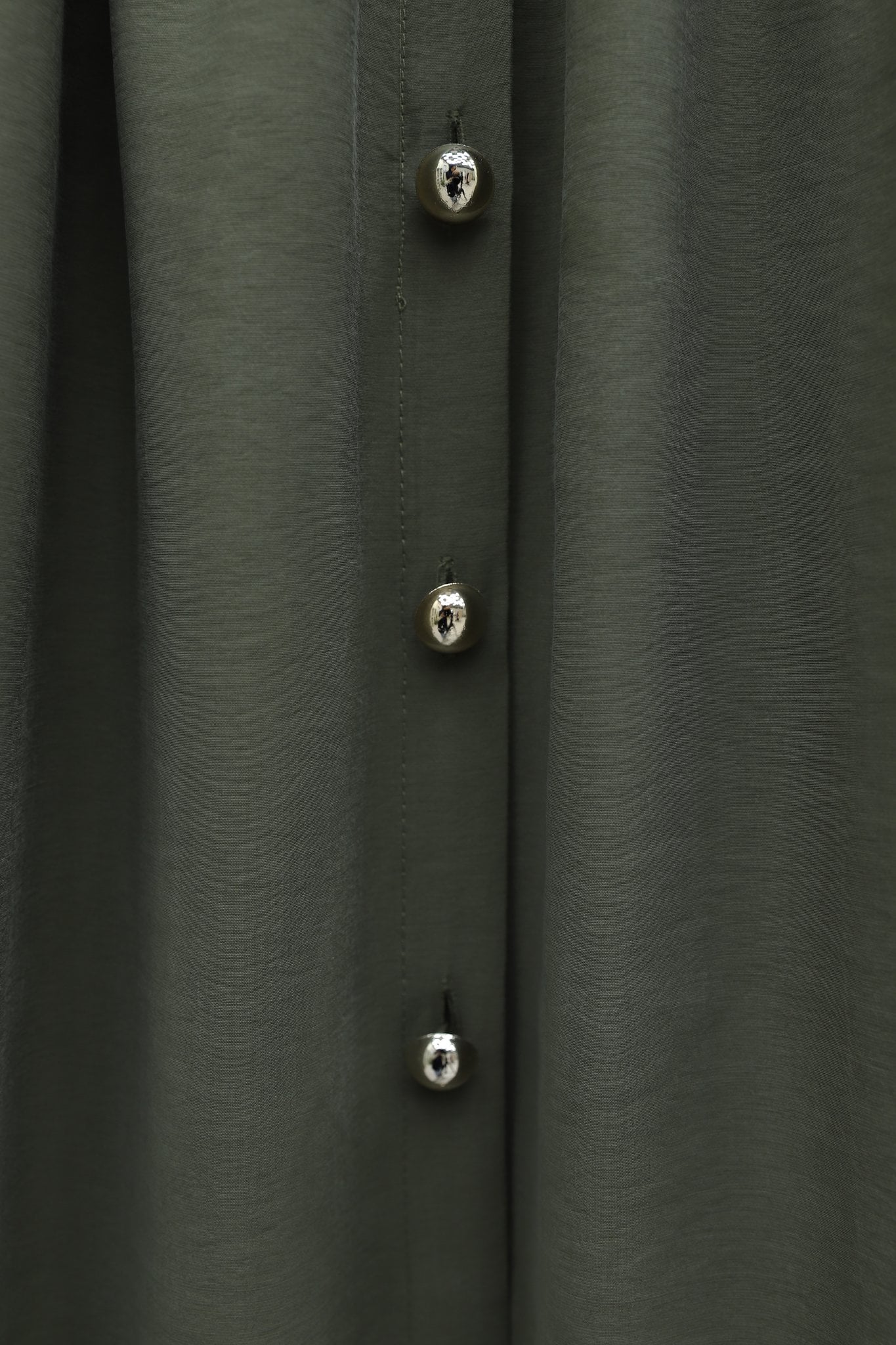 High Waist Modal Skirt with Button Front and Belt - Olive Green - Podyumplus - by Peralane - photo 5